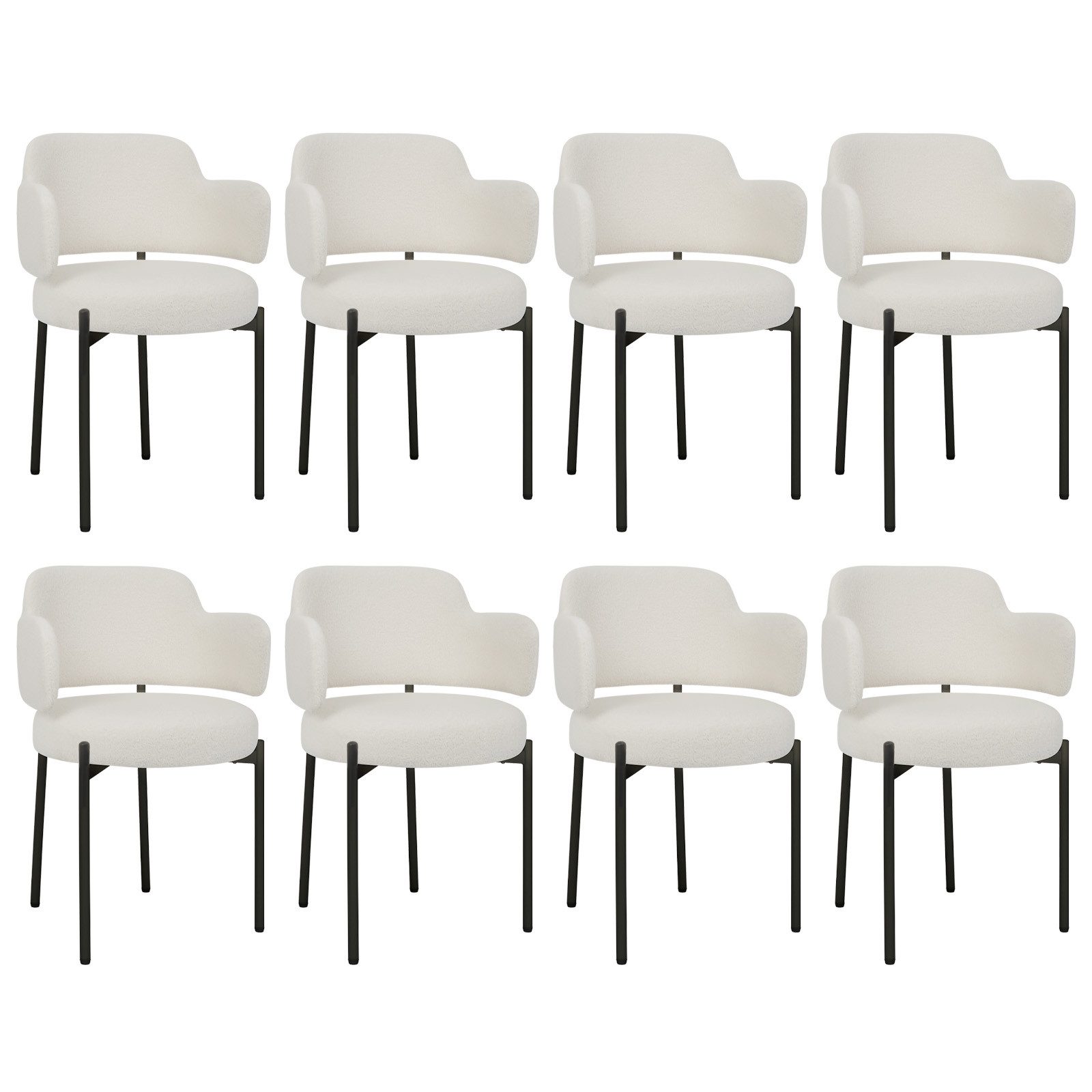 Puluomis Esszimmerstuhl Set mit gebogene Rücklehne günstig online kaufen