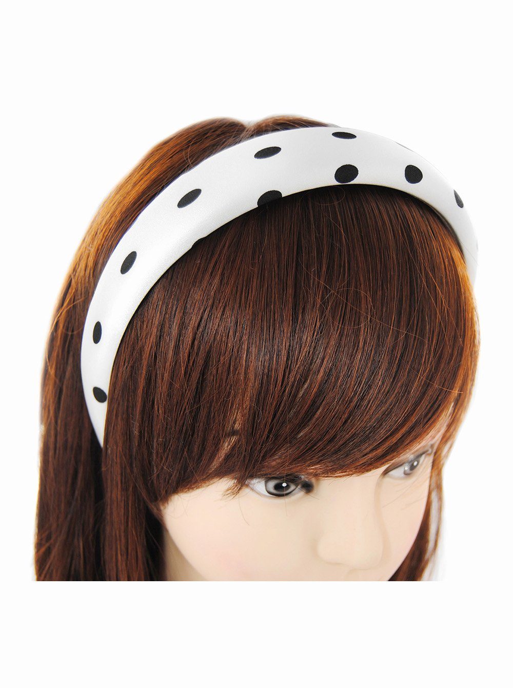 axy Haarreif Breiter gepunkteter Haarreif gepolstertes, Vintage Damen Haareifen Haarband