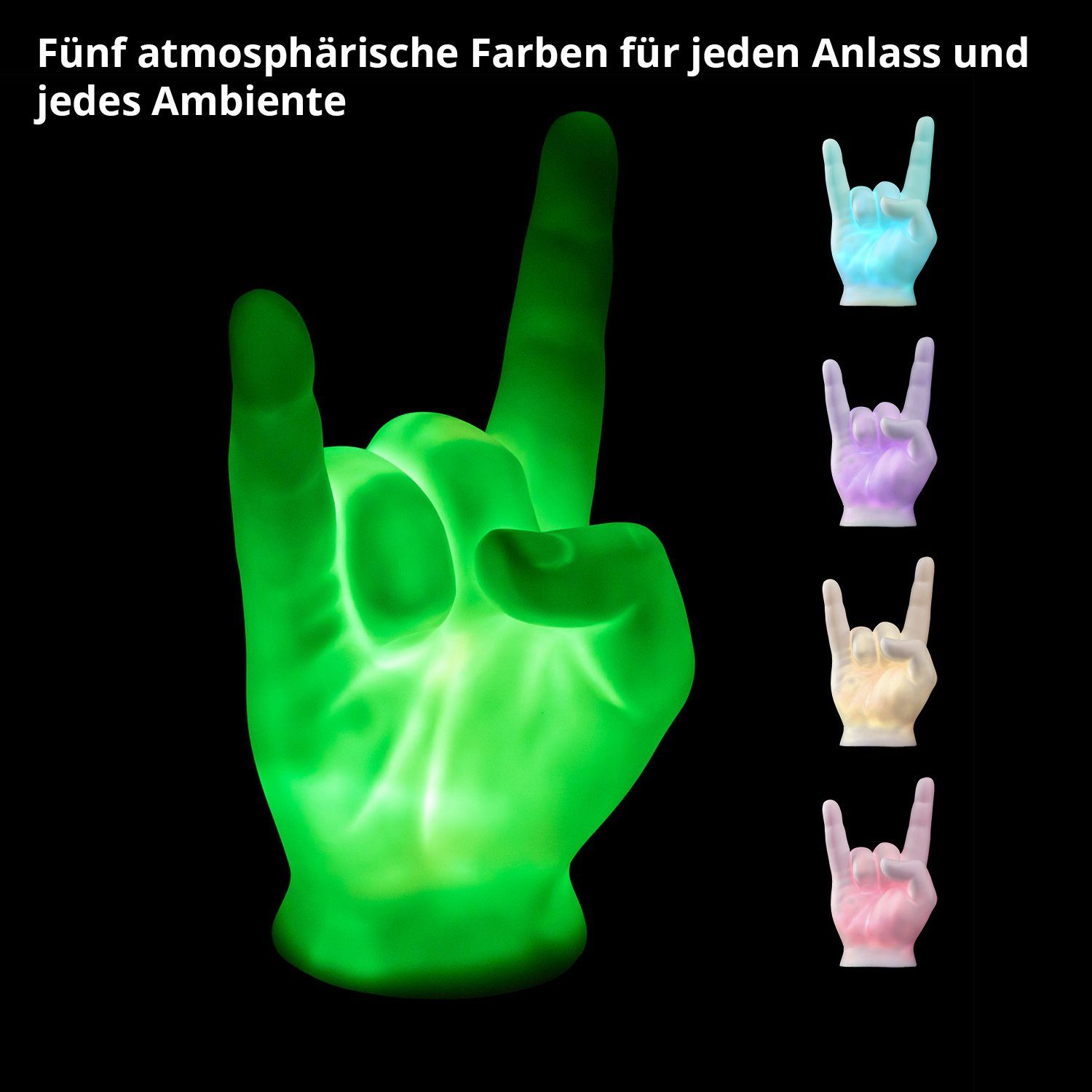 Dekoleuchte - Rock-Faust VERDOBA LED LED Zimmerdeko Dekolicht Multifunktionale mit Batterie