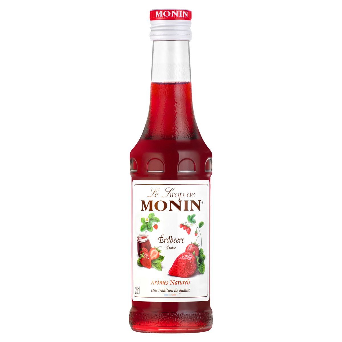 MONIN Getränke-Sirup, Monin Erdbeere Sirup mit natürlichem Aroma 250ml