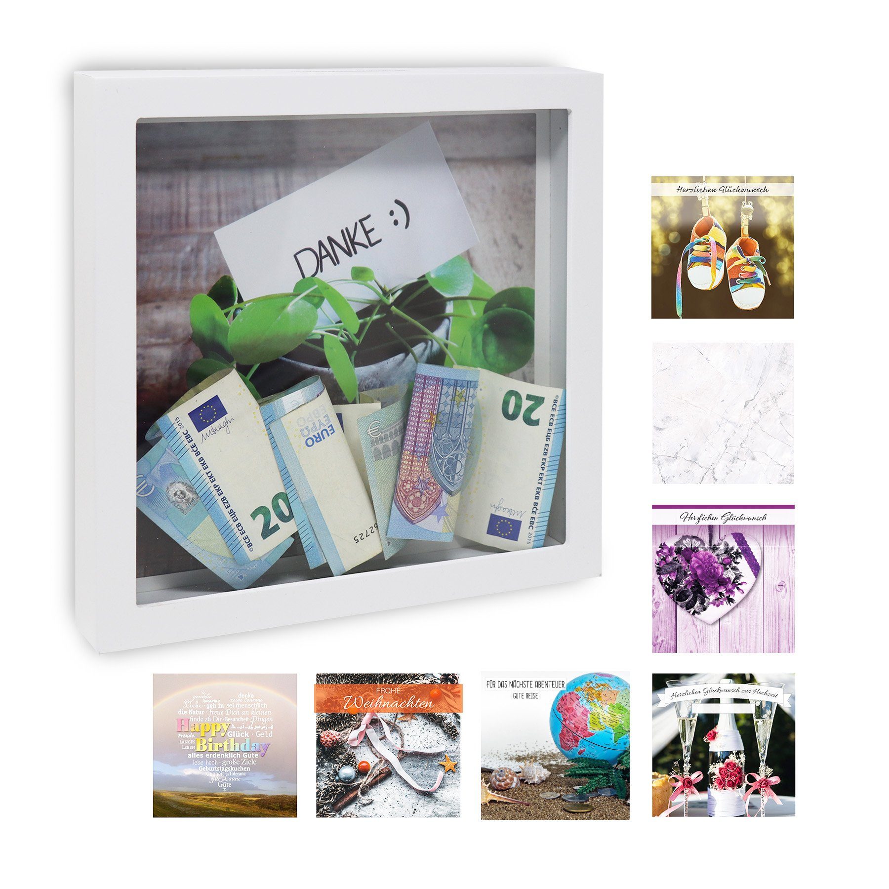 Close Up Spardose Bilderrahmen XL Spardose Herzlichen Glückwunsch günstig online kaufen