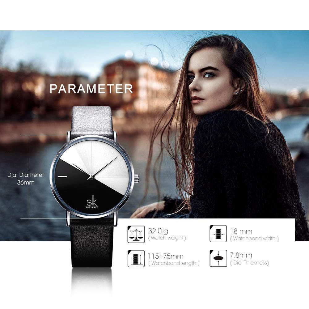 Toomoke Quarzuhr Quarzuhr, Multifunktionsuhr Armbanduhr, Chronograph Damenuhr, Echtes Rindsleder Uhr für Damen modisch und leger
