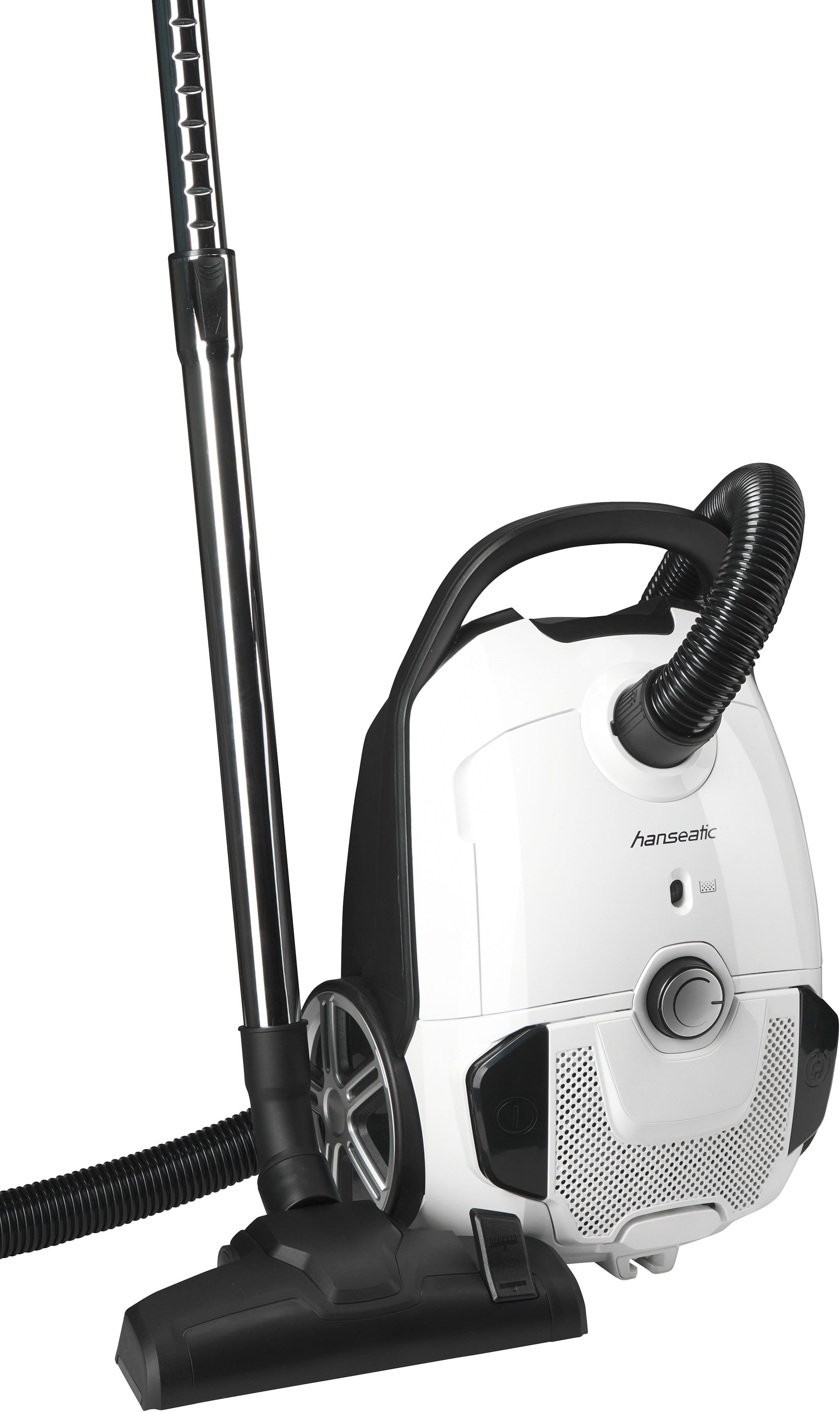 Hanseatic Bodenstaubsauger HBVC80012WMC, super silence, höhenverstellbares Saugrohr, 800 W, mit Beutel, sehr großer 12m Aktionsradius, elektronische Saugkraftregulierung