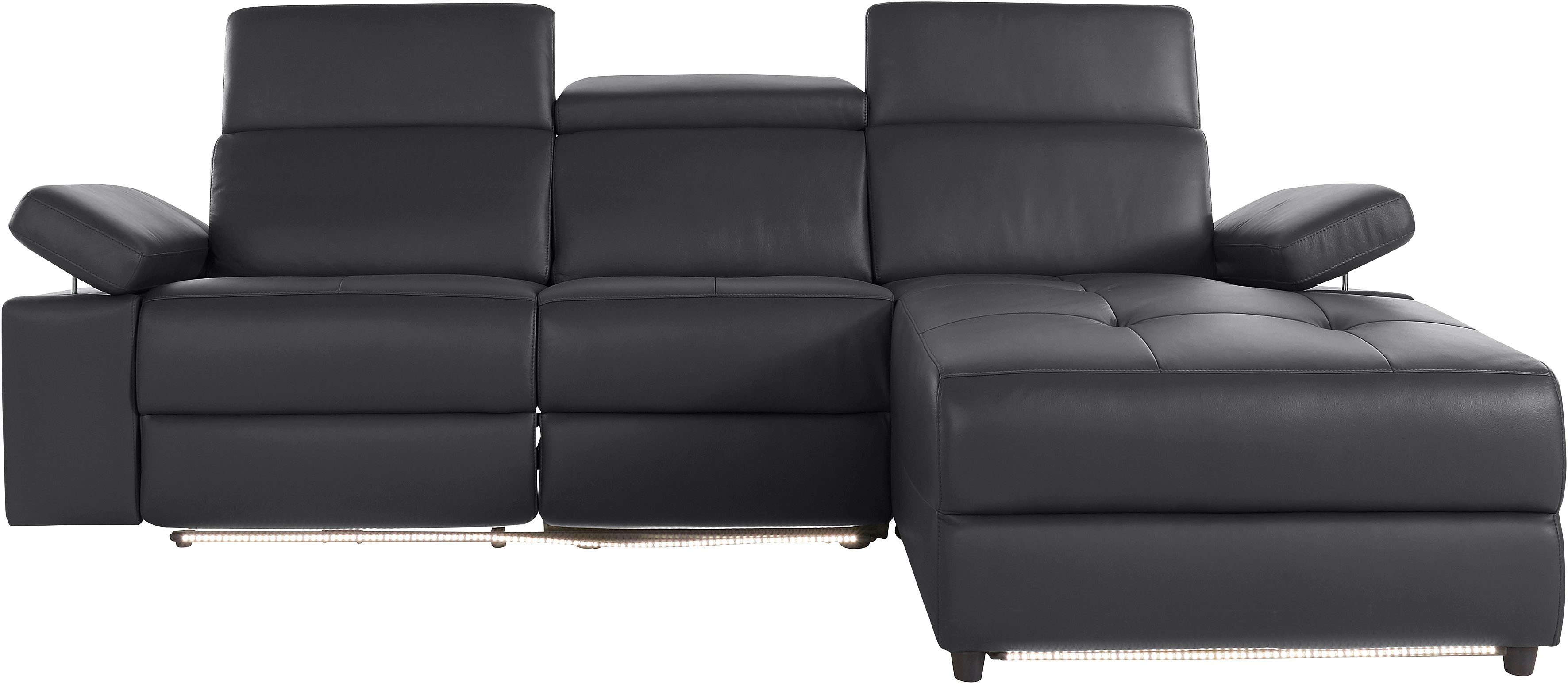 Places of Style Ecksofa Kilado, L-Form, mit Relaxfunktion, verstellbarer Armlehne, Kopfteilverstellung