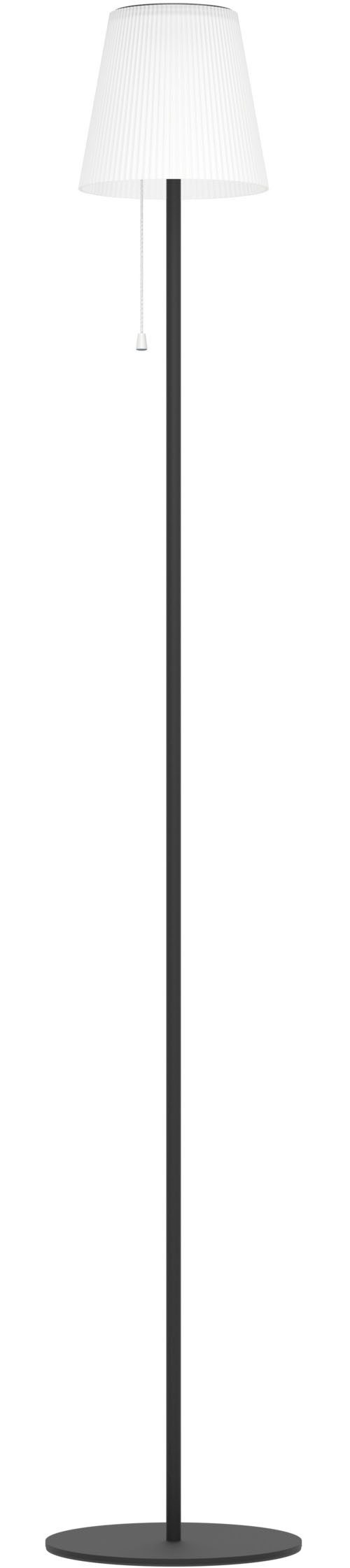 EGLO Stehlampe SCORDIANO-L Stehlampe - Stahl - SOLAR-LED - 2,3W - IP44, Ein-/Ausschalter, USB-Anschluss mit Ladefunktion, LED fest integriert, Neutralweiß, Kaltweiß, Warmweiß, Standleuchte, Leselampe, Wohzimmer, Schlafzimmer, H120 x Ø13 cm