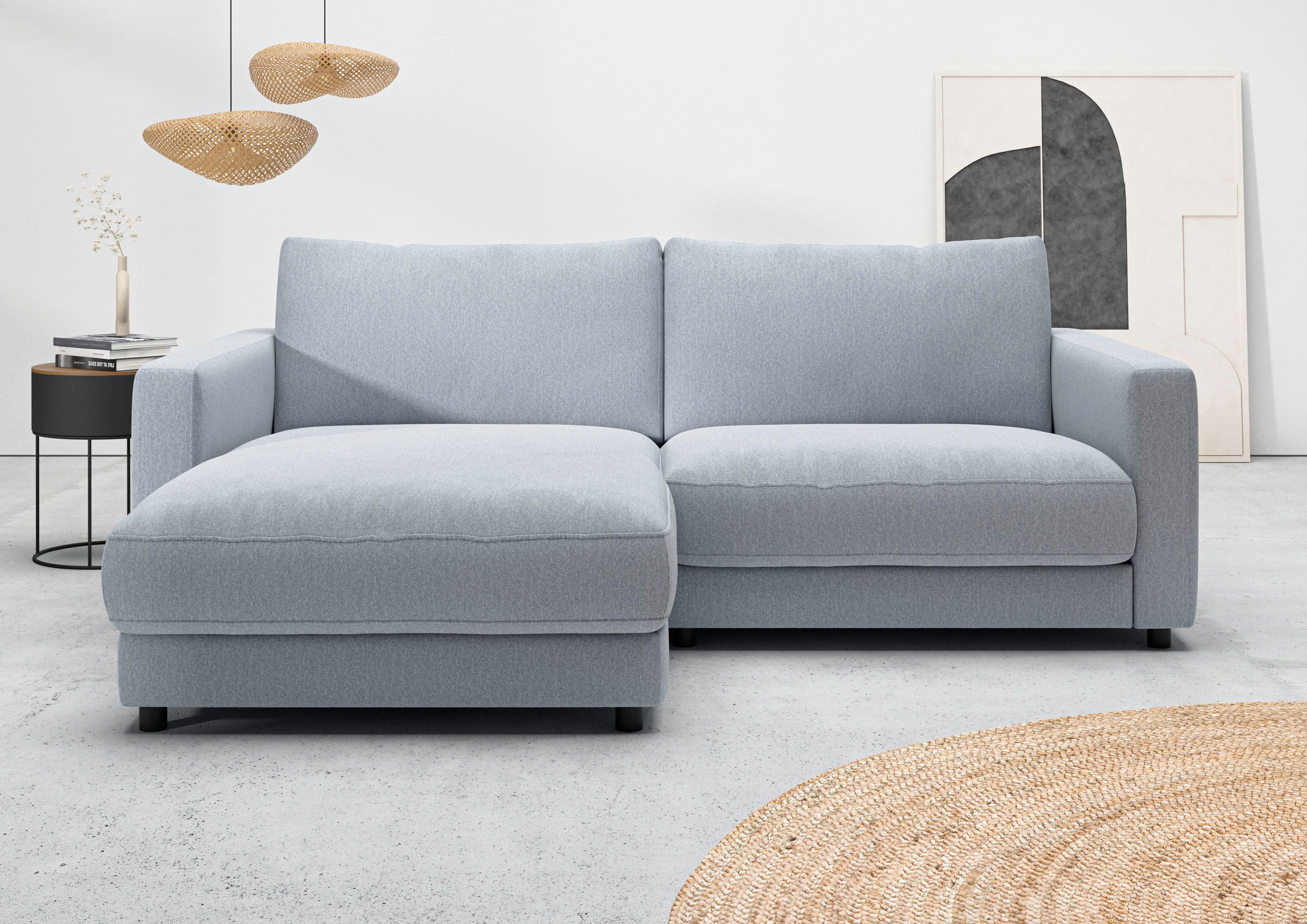 Home affaire Ecksofa Ecksofa Jiro, L-Form, große Sitztiefe, Breite 226 cm, lose Sitz- & Rückenkissen, weicher Polsteraufbau, komfortabel & modern