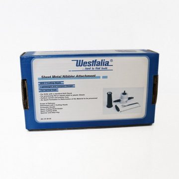 Westfalia Werkzeug Blechschere Nibbleraufsatz / Blechknabber-Vorsatz, für Bohrmaschinen, leicht und kompakt, für enge Radien und präzise Ausschnitte