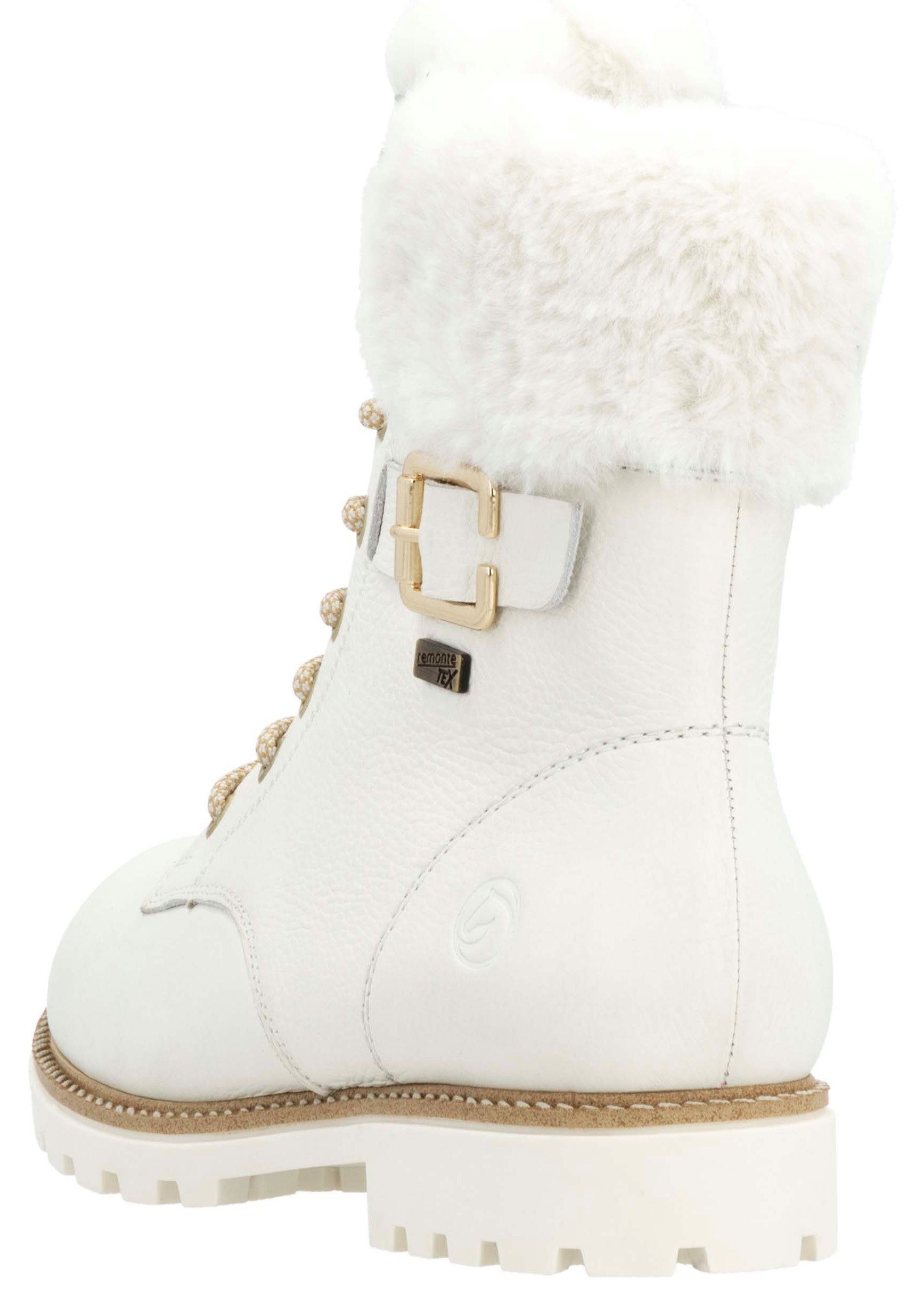 Remonte Elisabeth Hurley-Collection Winterboots, Schnürboots, Outdoorschuh, Schnürstiefelette mit Zierschnalle