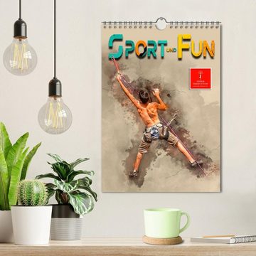 CALVENDO Wandkalender Sport und Fun (Wandkalender 2024 DIN A4 hoch), CALVENDO Monatskalender