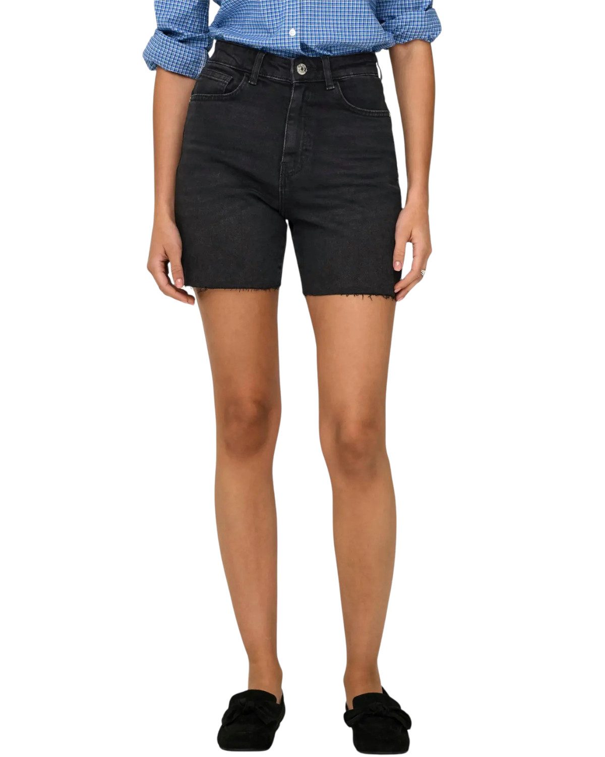 ONLY Jeansshorts (Spar Set) Mid Waist Shorts schwarz im Doppelpack günstig online kaufen