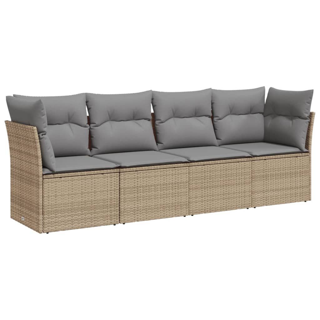 vidaXL Gartenlounge-Set 4-tlg. Garten-Sofagarnitur mit Kissen günstig online kaufen