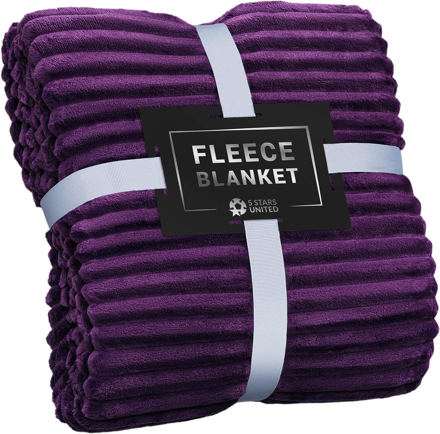 Wohndecke Mikrofaser 150x200 cm Violett Anti-Pilling