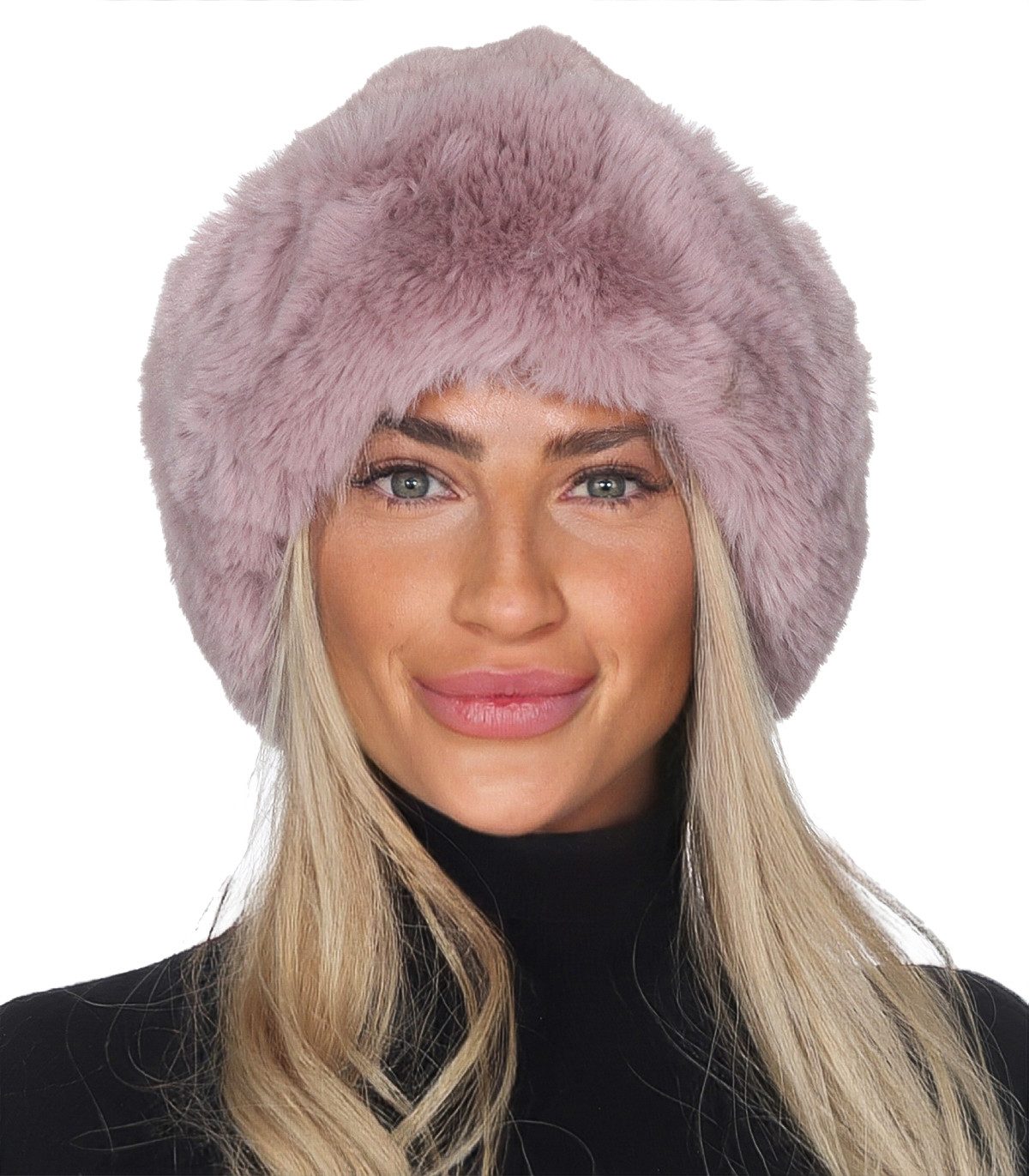 simaranda Fellimitatmützen Damen Mütze 601 Rosa günstig online kaufen