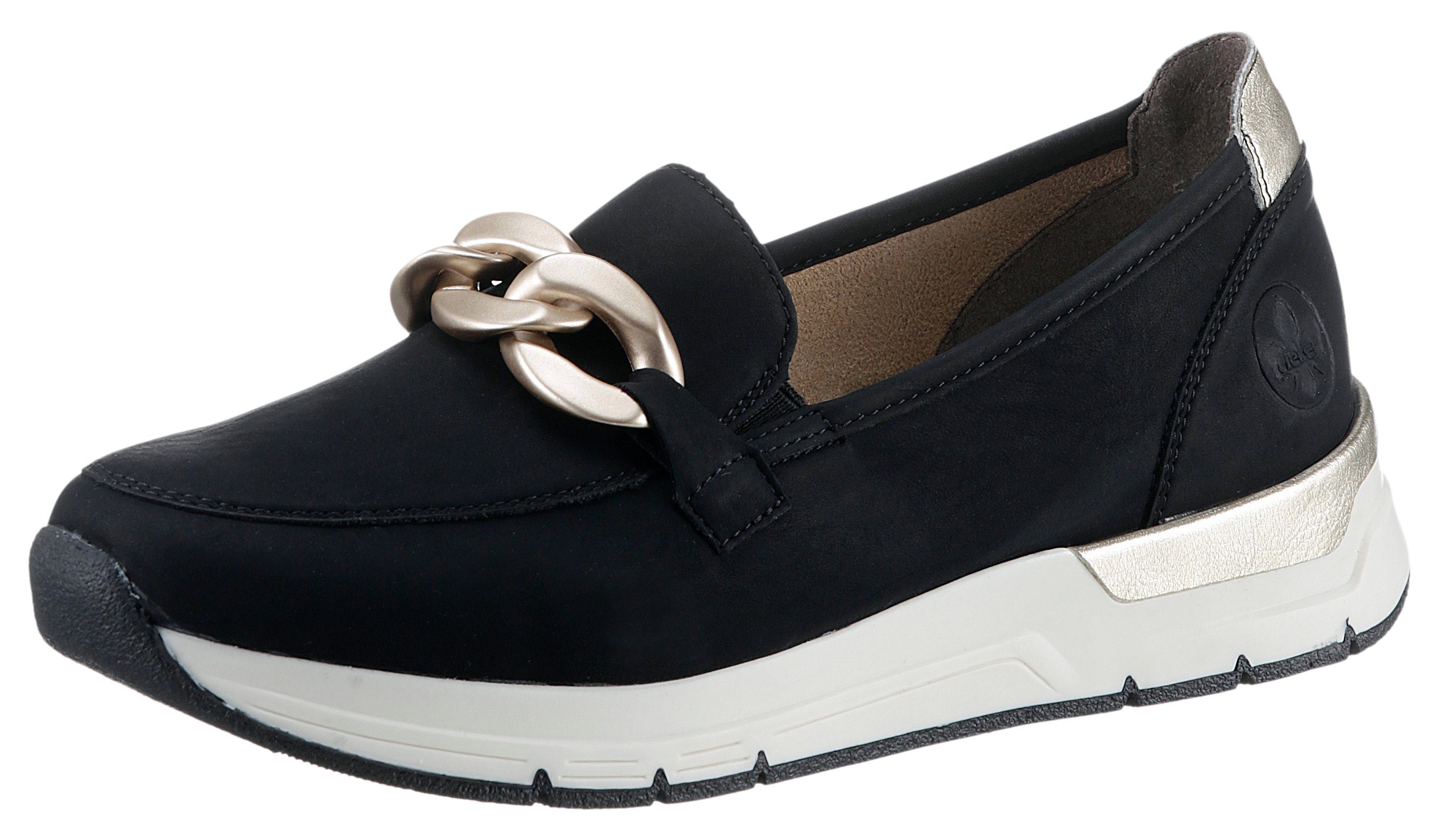 Rieker Slip-On Sneaker Slipper, Freizeitschuh mit herausnehmbarer Innensohle