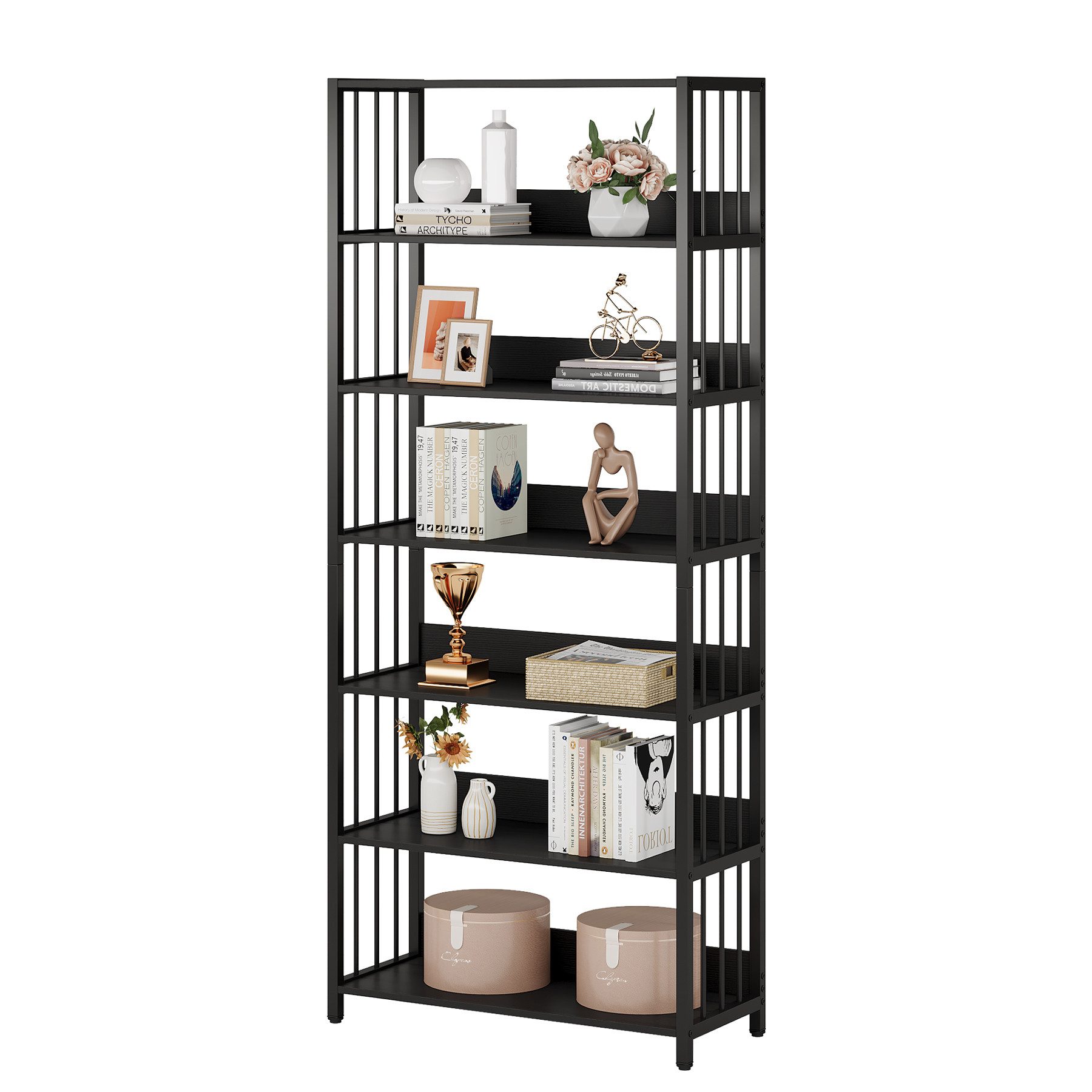 Tribesigns Bücherregal Standregal, Leiterregal mit 6 Ebenen für Wohnzimmer, günstig online kaufen