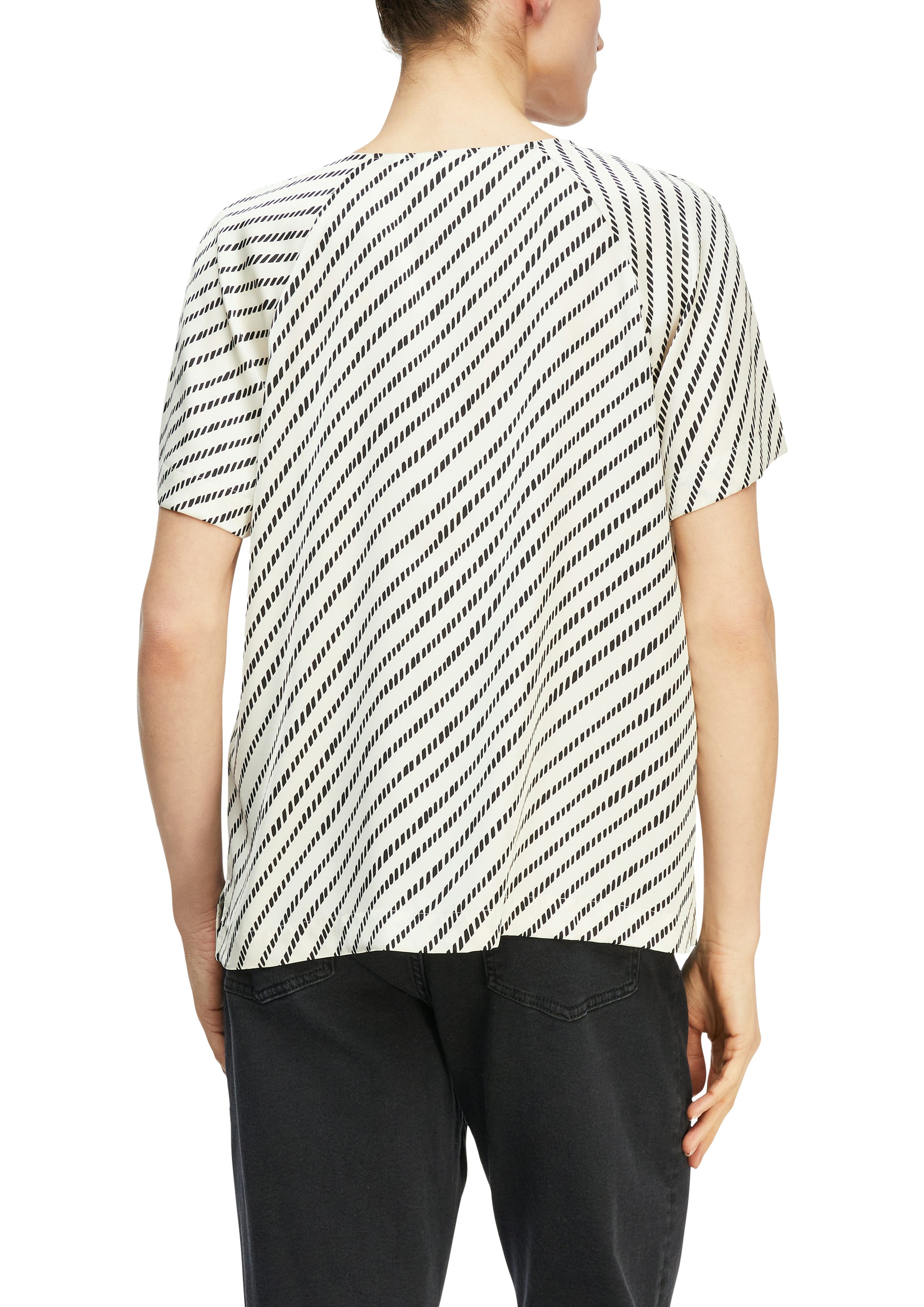 comma Shirtbluse mit Streifen Muster