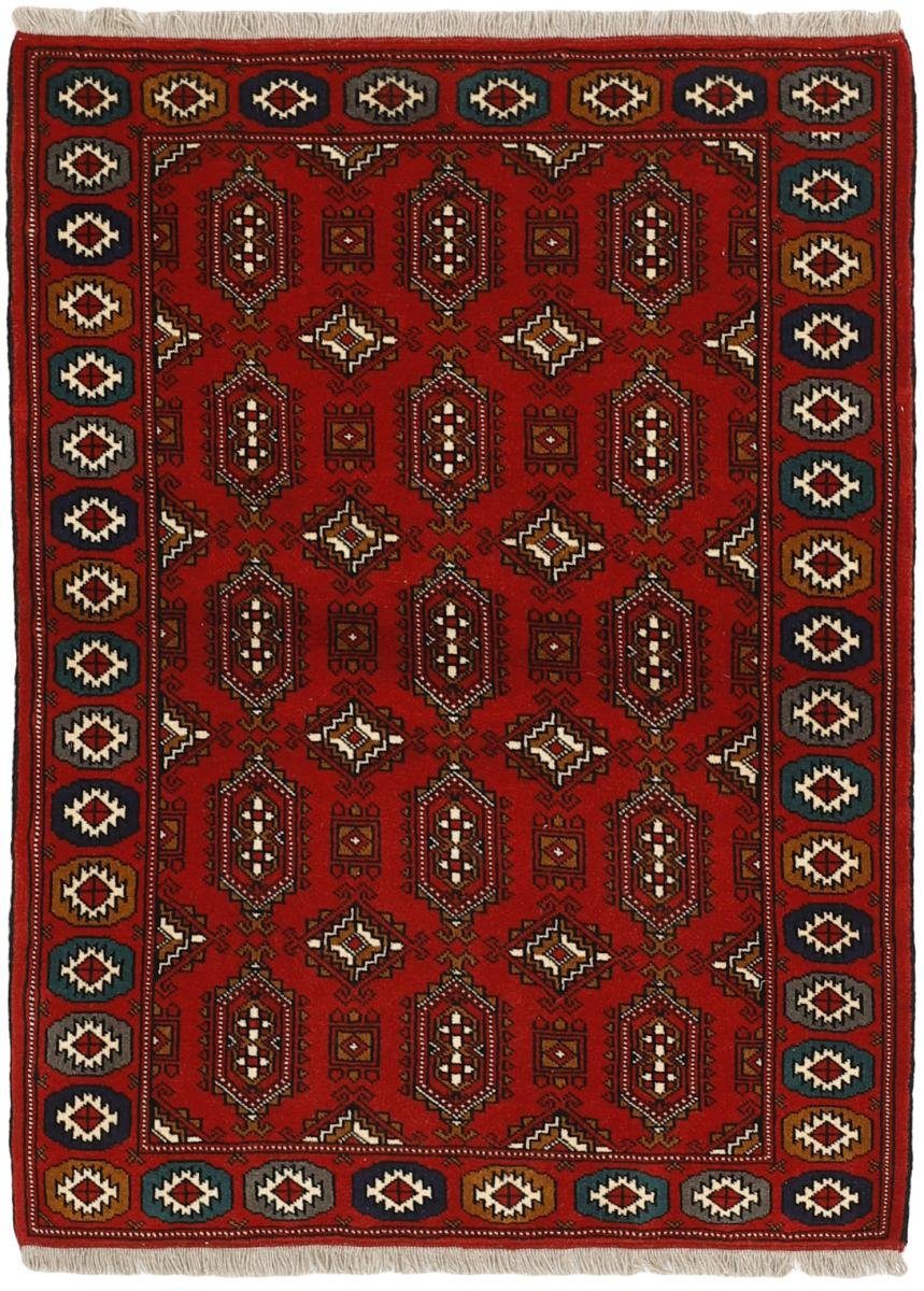Orientteppich Turkaman 106x146 Handgeknüpfter Orientteppich / Perserteppich, Nain Trading, rechteckig, Höhe: 6 mm