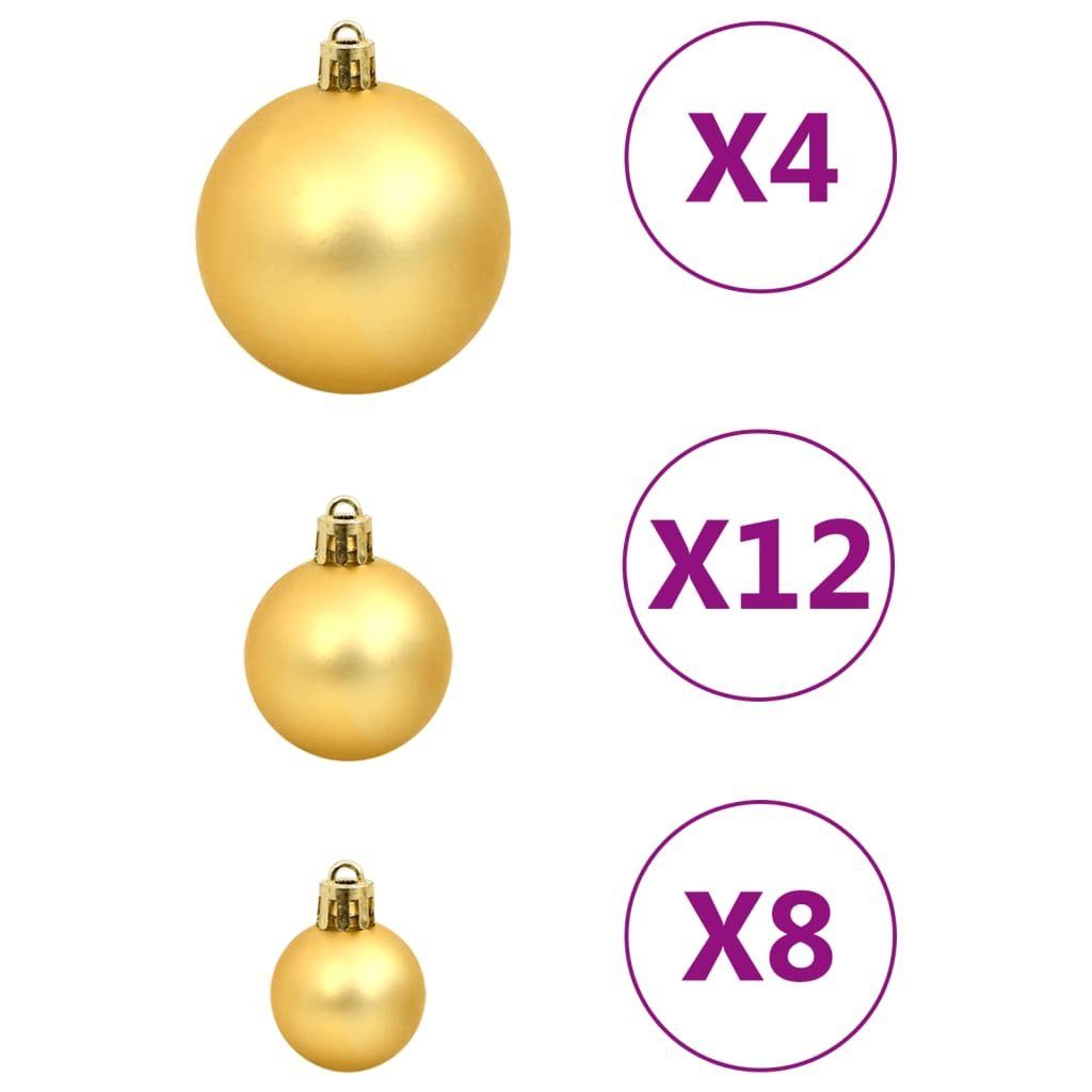 Rot Weihnachtskugel-Set 112-tlg. Mehrfarbig Golden Polystyrol (111-tlg) Christbaumschmuck Grün vidaXL