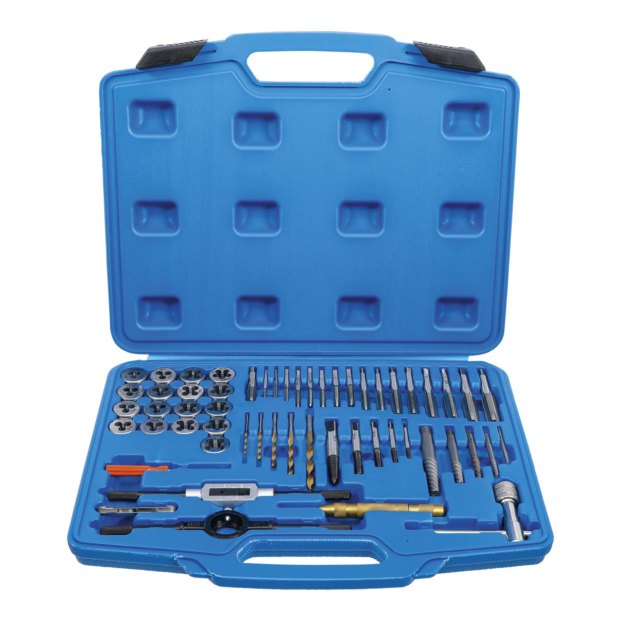 BGS technic Gewindebohrer BGS Gewindeschneid-Satz 70105, Zoll, 1/4" - 1/2", 56-tlg.