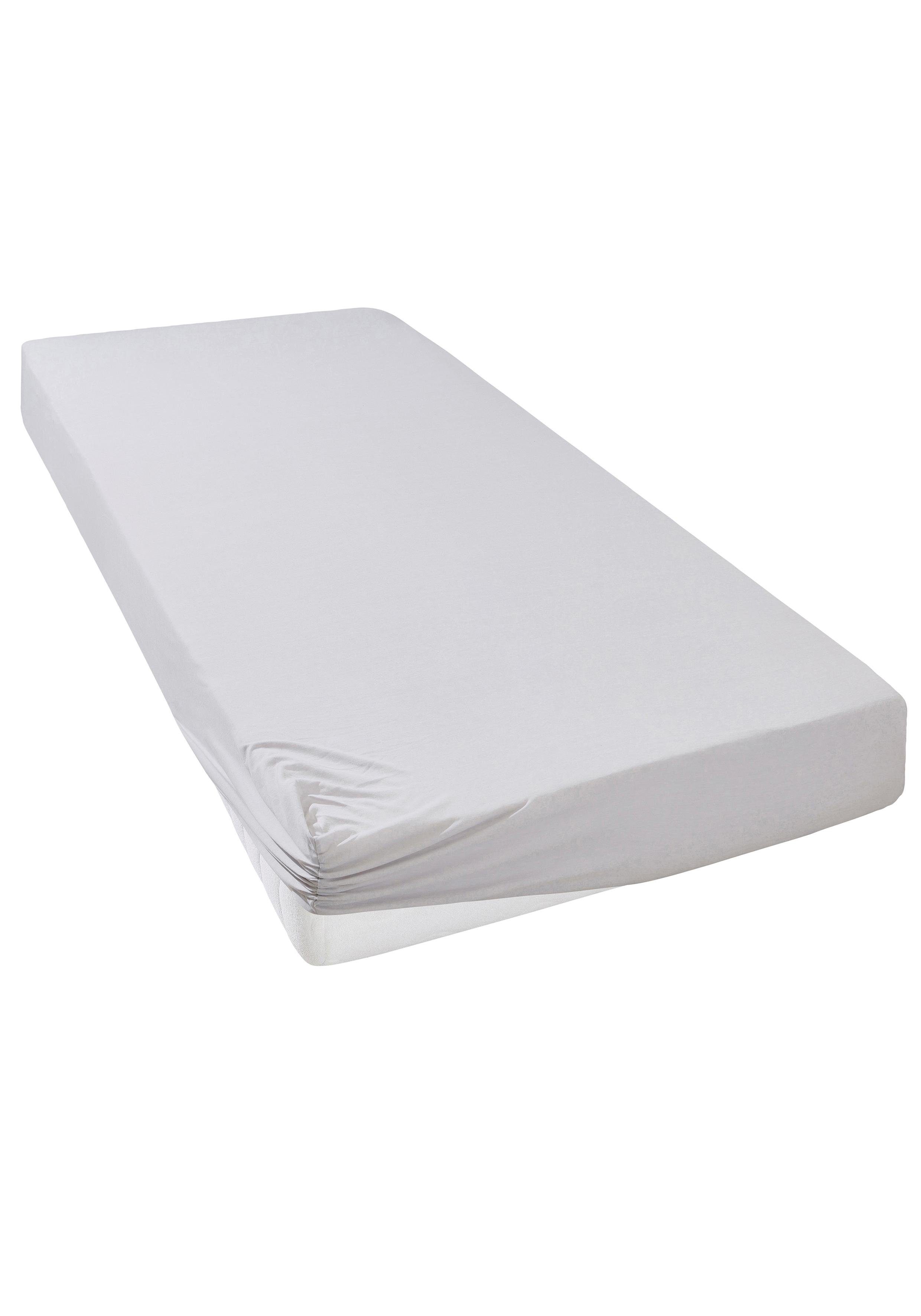 OTTO home Spannbettlaken Bettlaken Jersey, Spannbetttuch mit Baumwolle, uni, Jersey, Gummizug: rundum, (1 Stück), für Matratzen bis 18cm Höhe, Spannbettlaken, Baumwollmischung