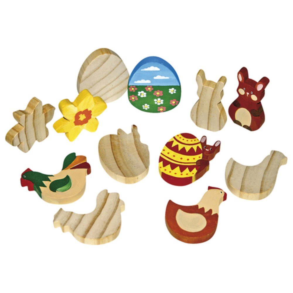 EDUPLAY Experimentierkasten Holzfiguren Ostern