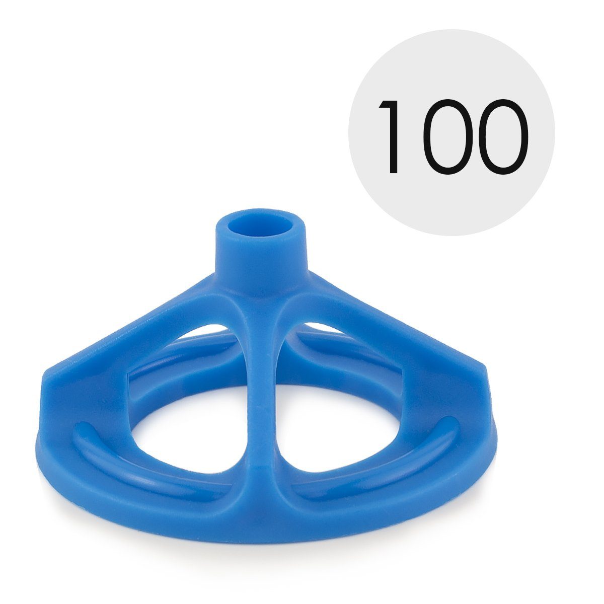 MidGard Fliesenkreuz Nivelliersystem Fliesen-Verlegehilfe Mehrweg Nivellierset Nivellier (100-St) 100 x Zughauben Blau