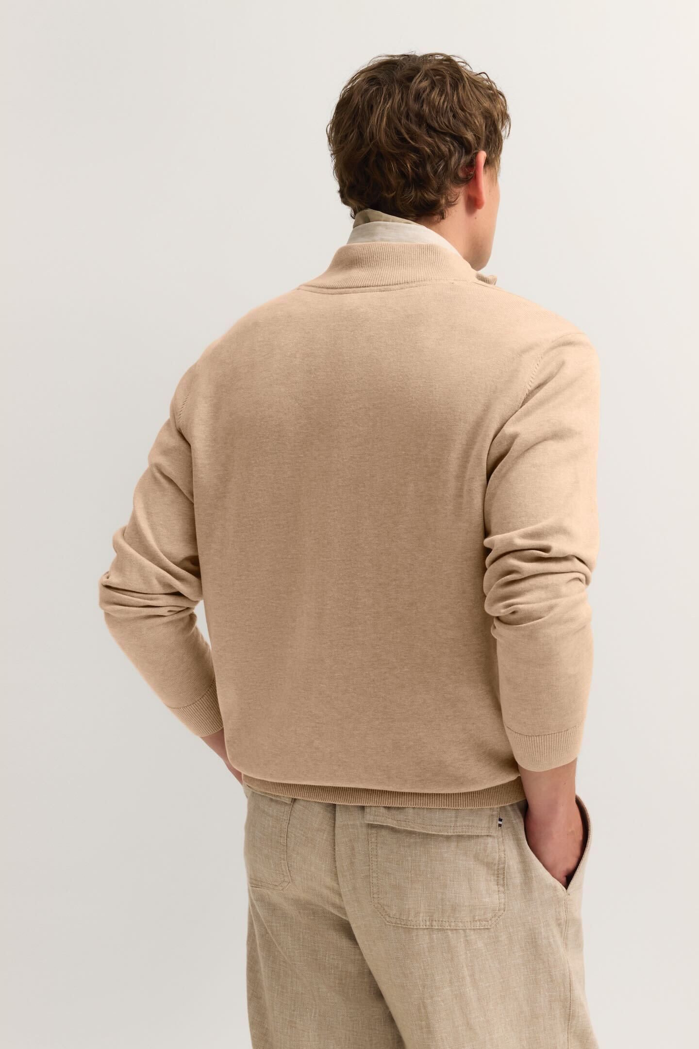 bugatti Troyer Regular Fit aus Baumwolle mit Stehkragen