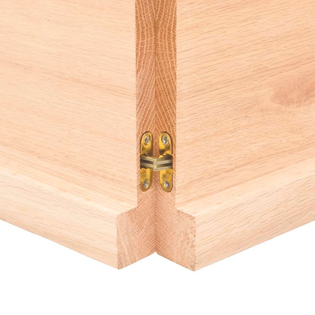 Tischplatte 220x50x(2-4) Massivholz cm St) Unbehandelt Baumkante furnicato (1