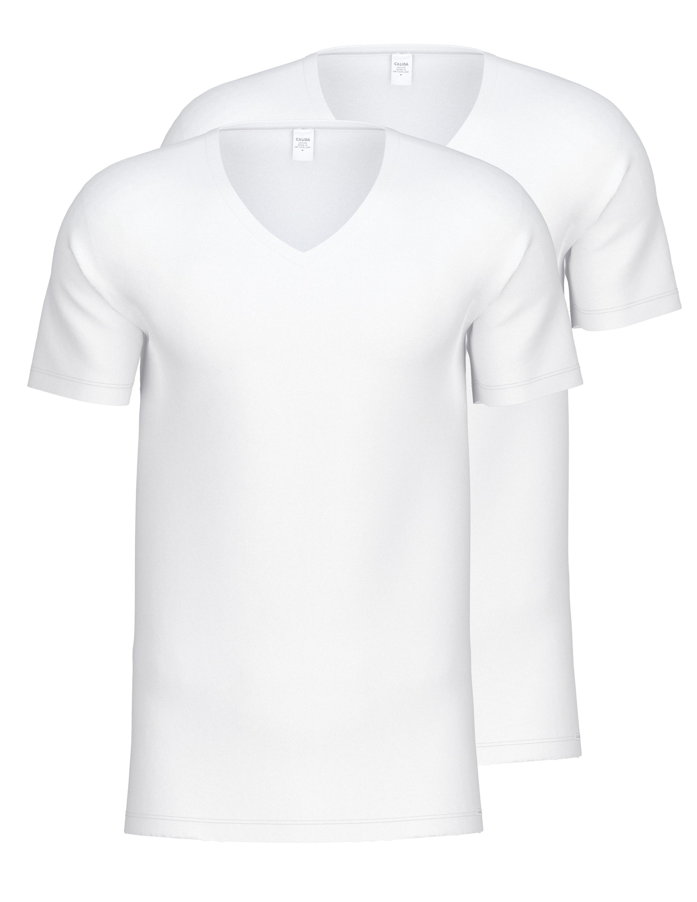 CALIDA Unterziehshirt Natural Benefit Herren (2-St., günstig online kaufen