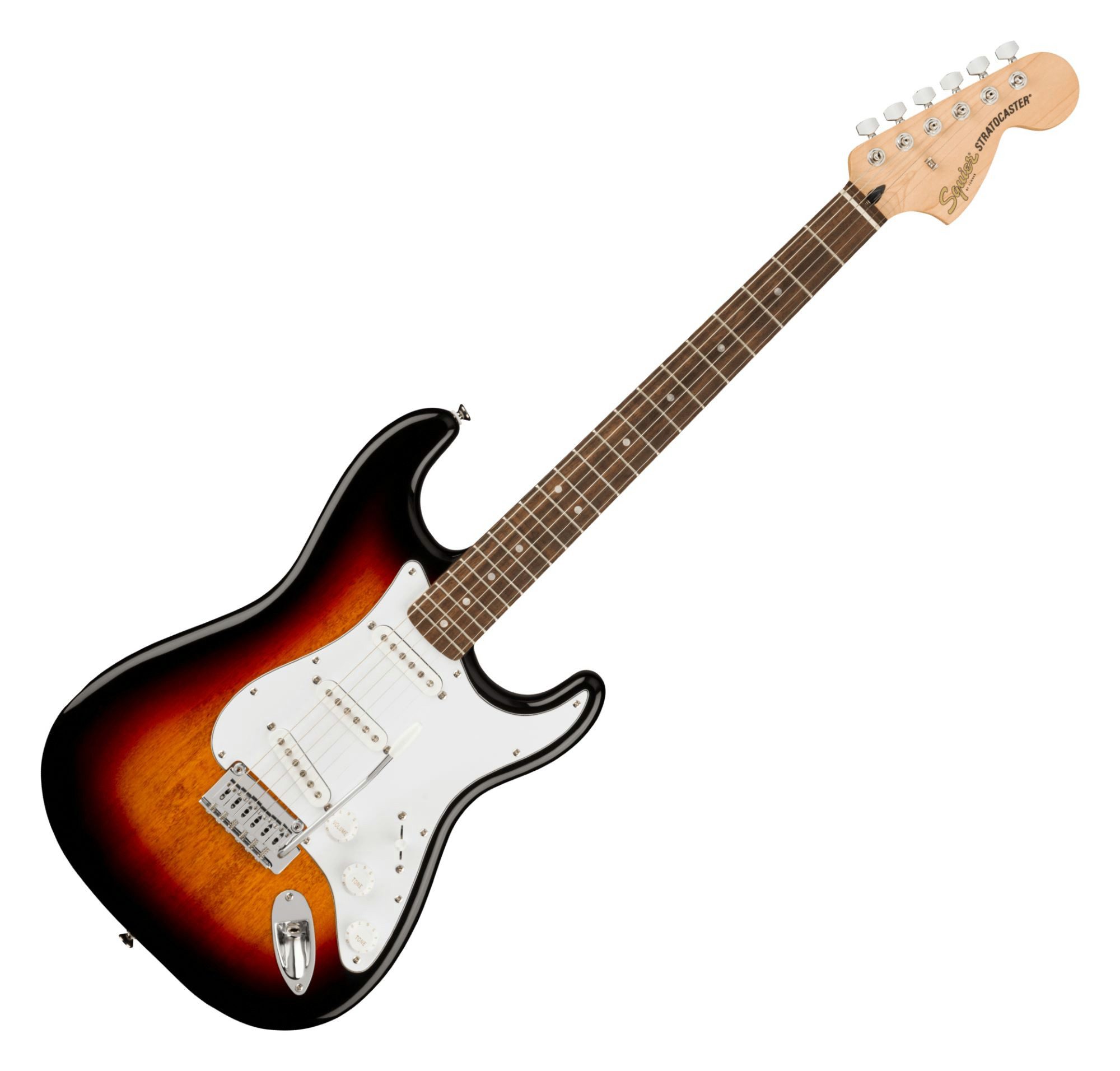 Squier E-Gitarre Affinity Stratocaster LRL 3-Color Sunburst, Stratocaster, mit Lorbeer-Griffbrett