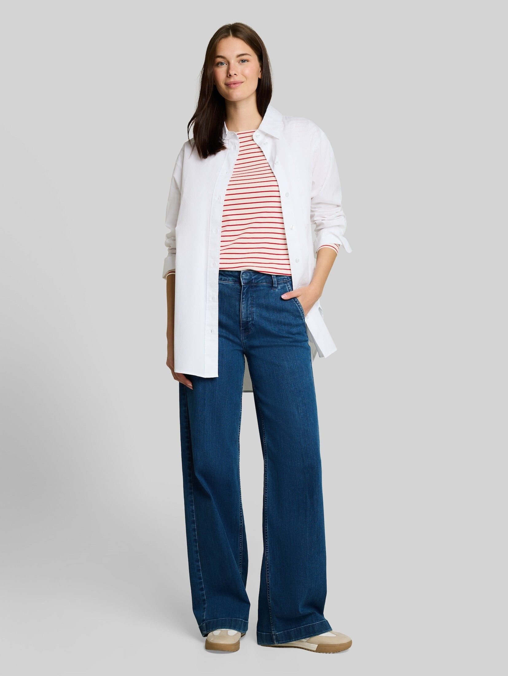 TOM TAILOR Langarmshirt T-Shirt (im Einserpack) Langarmshirt mit Streifenmuster – Bild 5 von 5