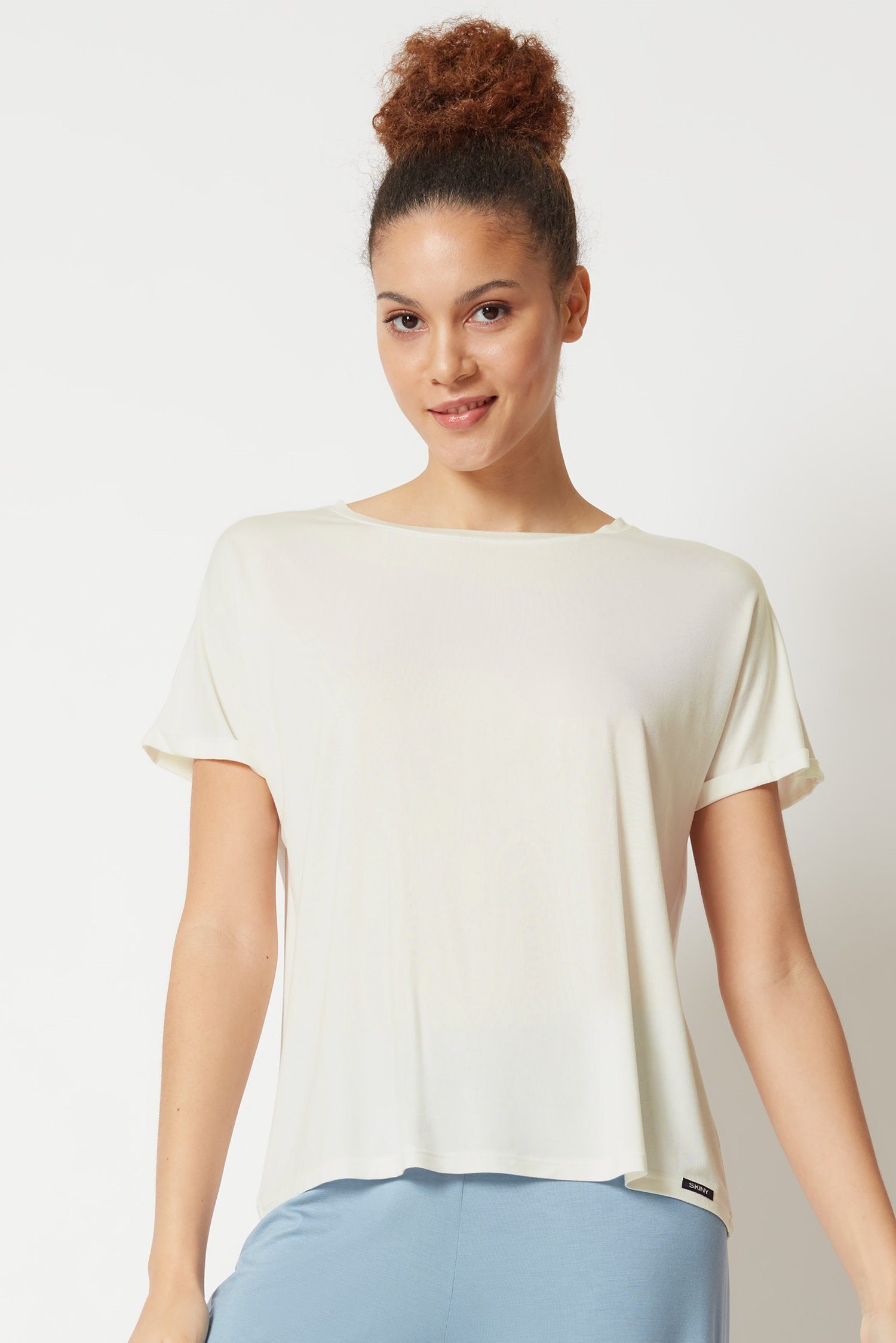 kurzem ivory genial Arm kombinieren Skiny (1-tlg) mit Pyjamashirt Pyjamaoberteil Damen zu