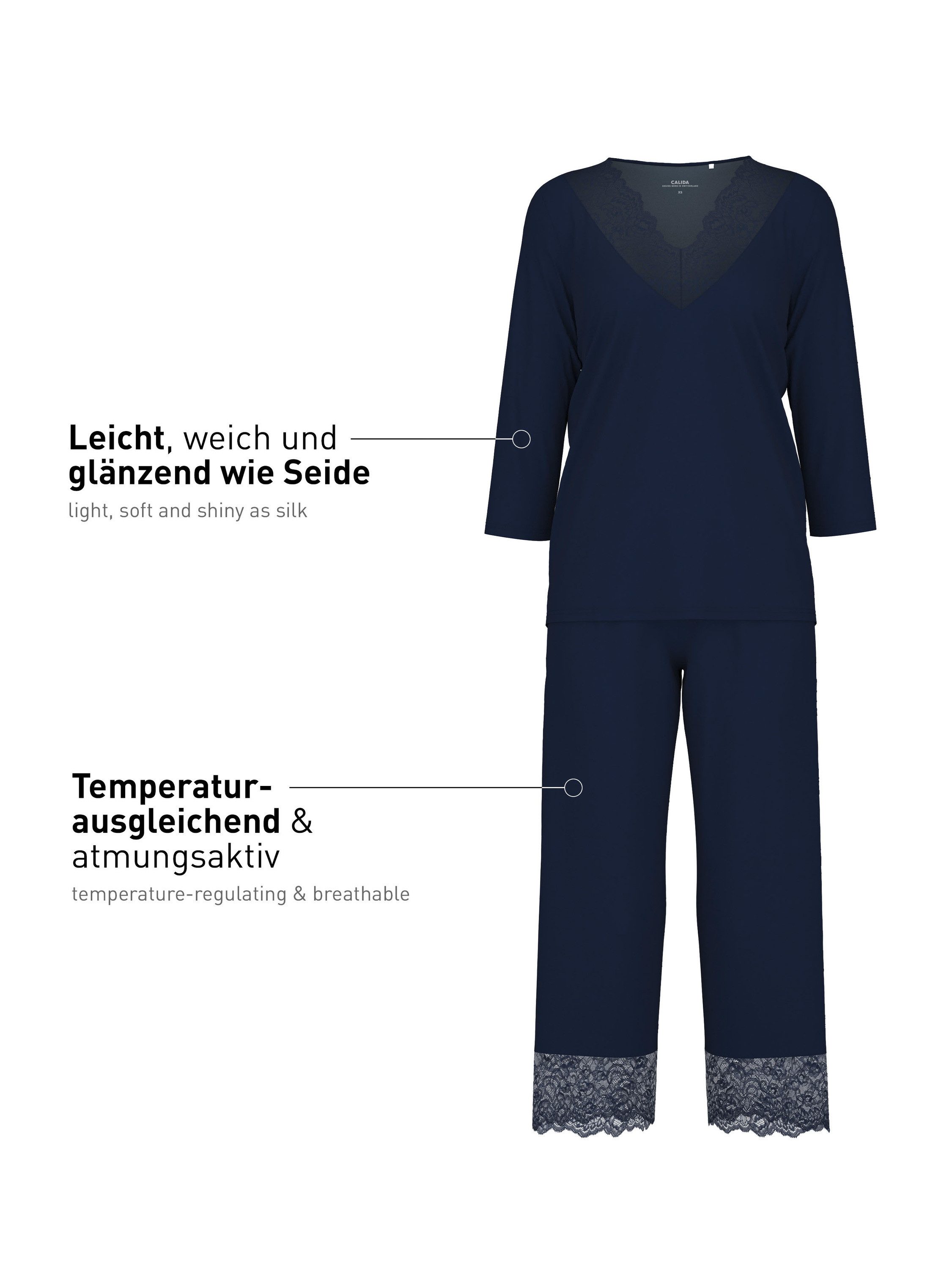 CALIDA Capri-Pyjama Elegant Dreams Damen (2 tlg) günstig online kaufen