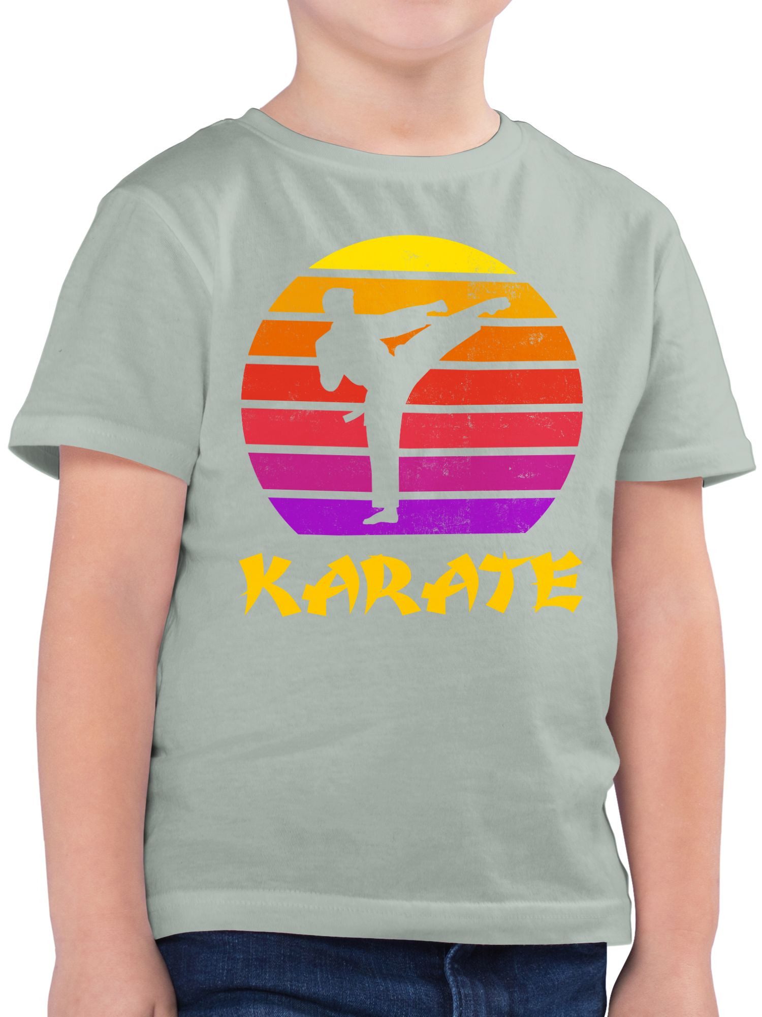 T-Shirt Karate Retro Sonne
