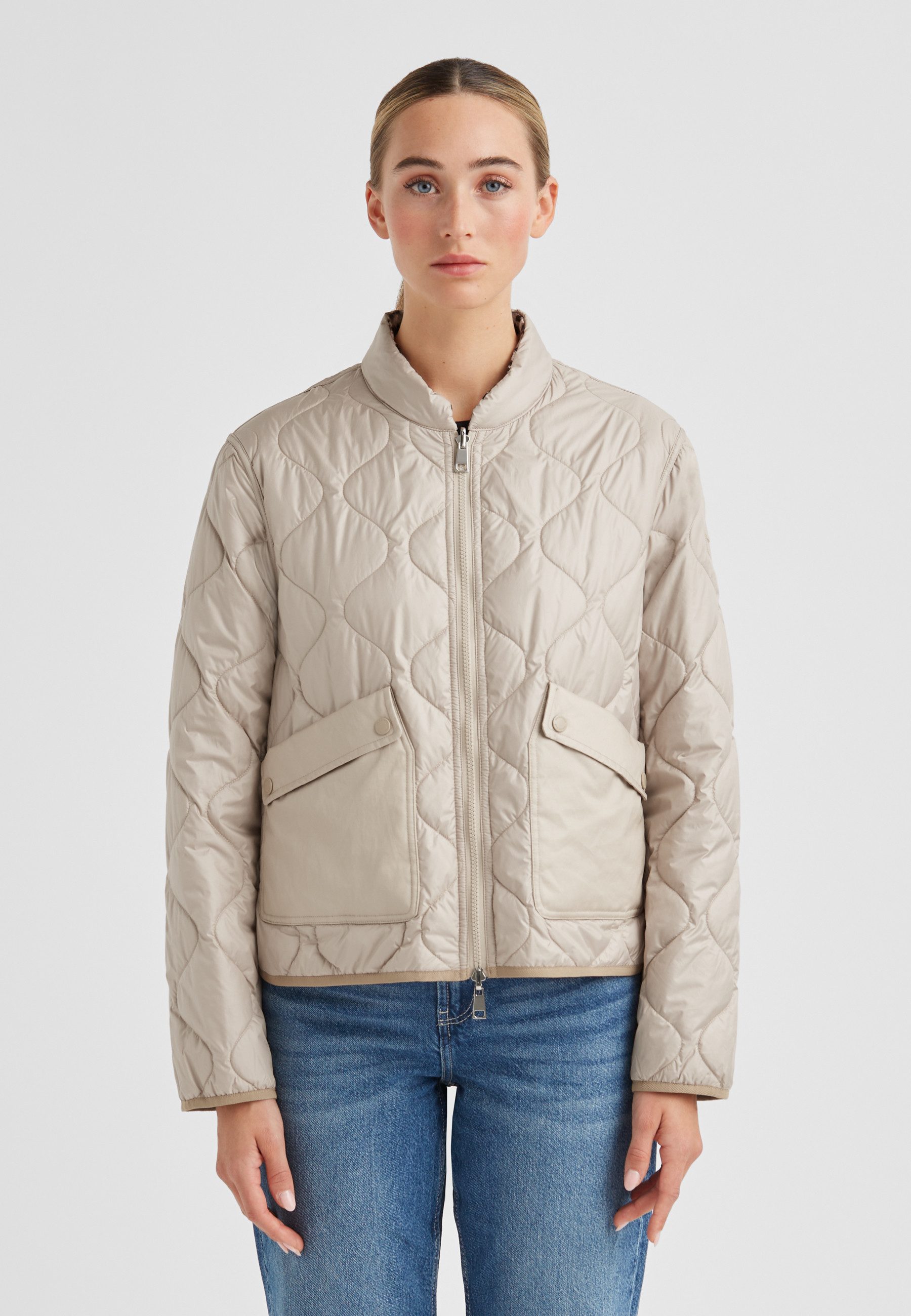 Milestone Wendejacke MSGia Damen Jacke beidseitig Übergangsjacke mit Logo Badge