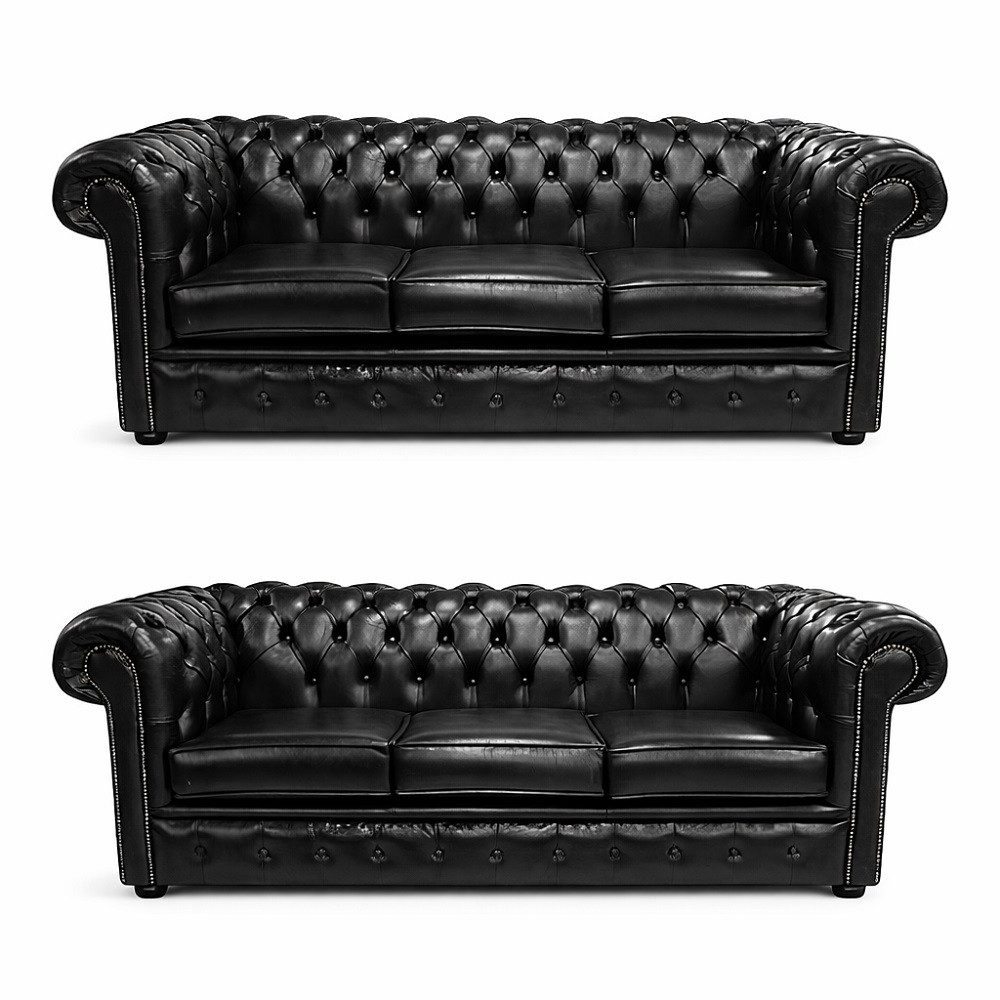 JVmoebel Chesterfield-Sofa Luxus Chesterfield Sofa aus 100% Leder mit individueller Gestaltung, Made in Europa