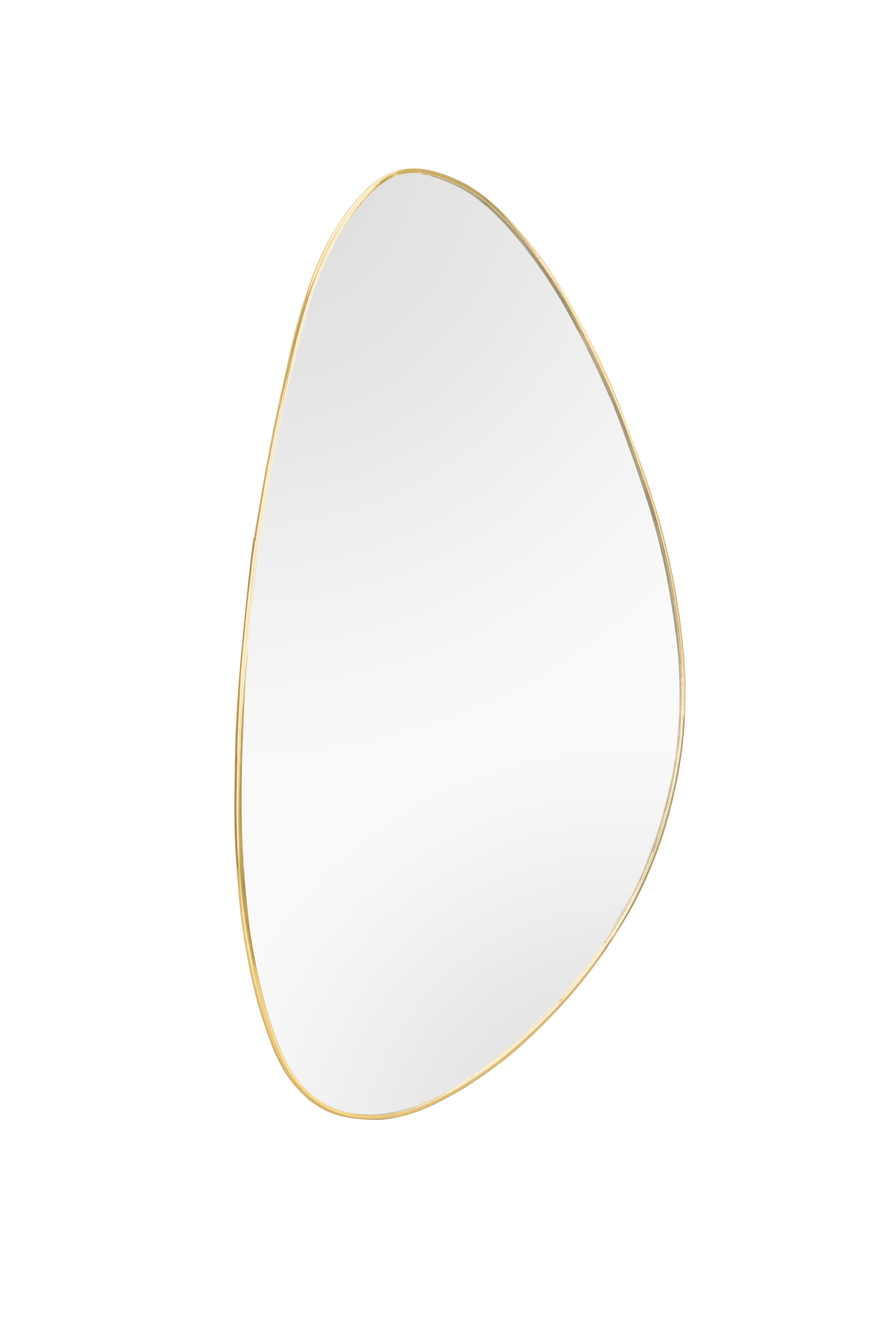 furnling Dekospiegel Idina (1-St), Wandspiegel mit goldenem Metallrahmen, inkl. Aufhängung, Höhe 60 cm