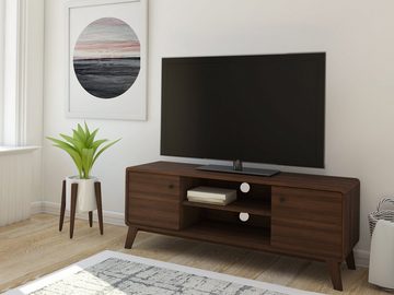 loft24 Lowboard Caitlin, Breite 140 cm, TV-Schrank Fernsehschrank, 2 Türen