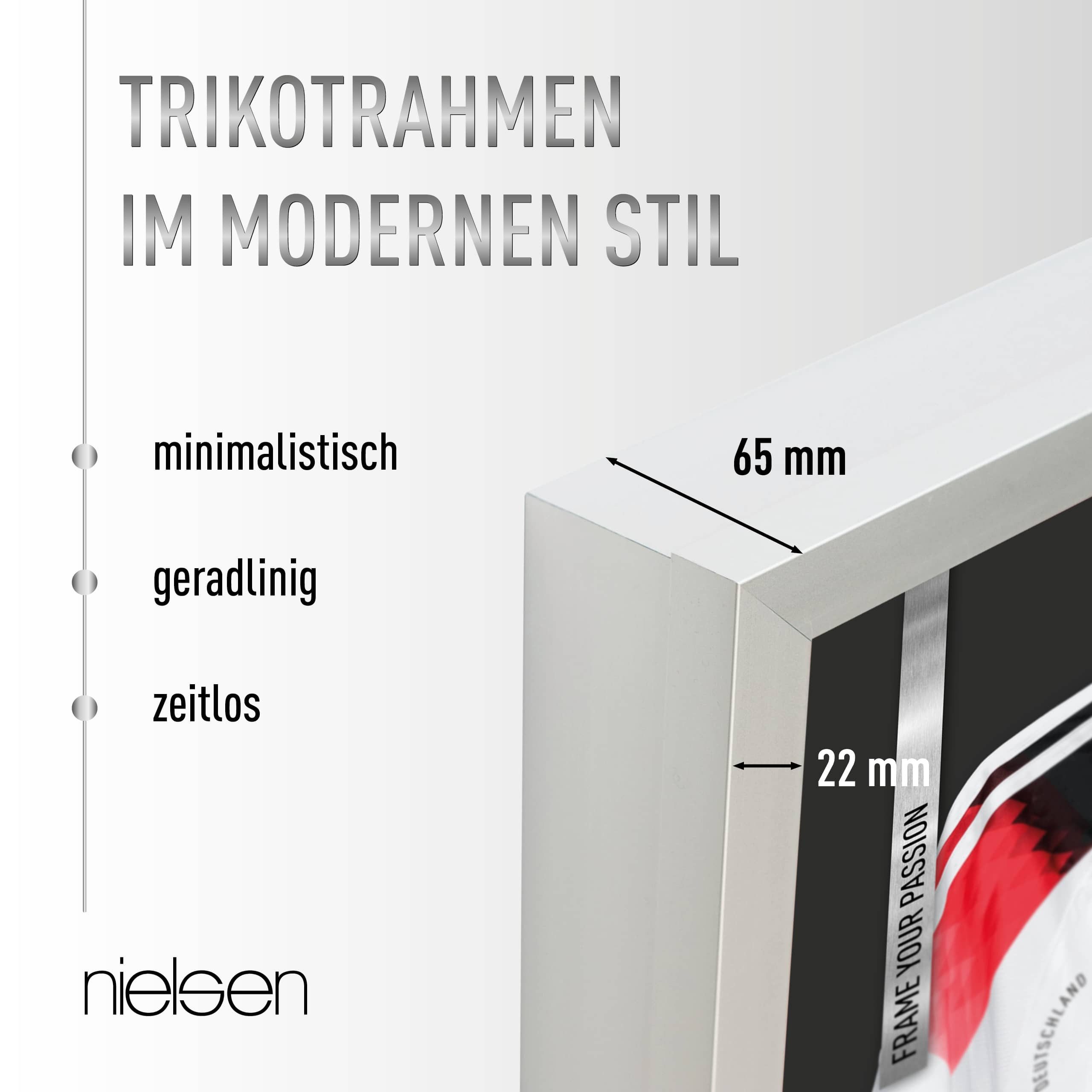 nielsen Bilderrahmen Aluminium Trikotrahmen mit Aluminiumbügel, (1 St)