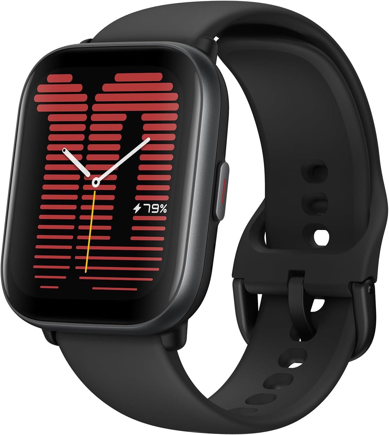 Amazfit AMZ-ACTIVE-BLACK Smartwatch (4,6 cm, android ios), Smartwatch with AMOLED Display, AI Coach and Health Monitoring