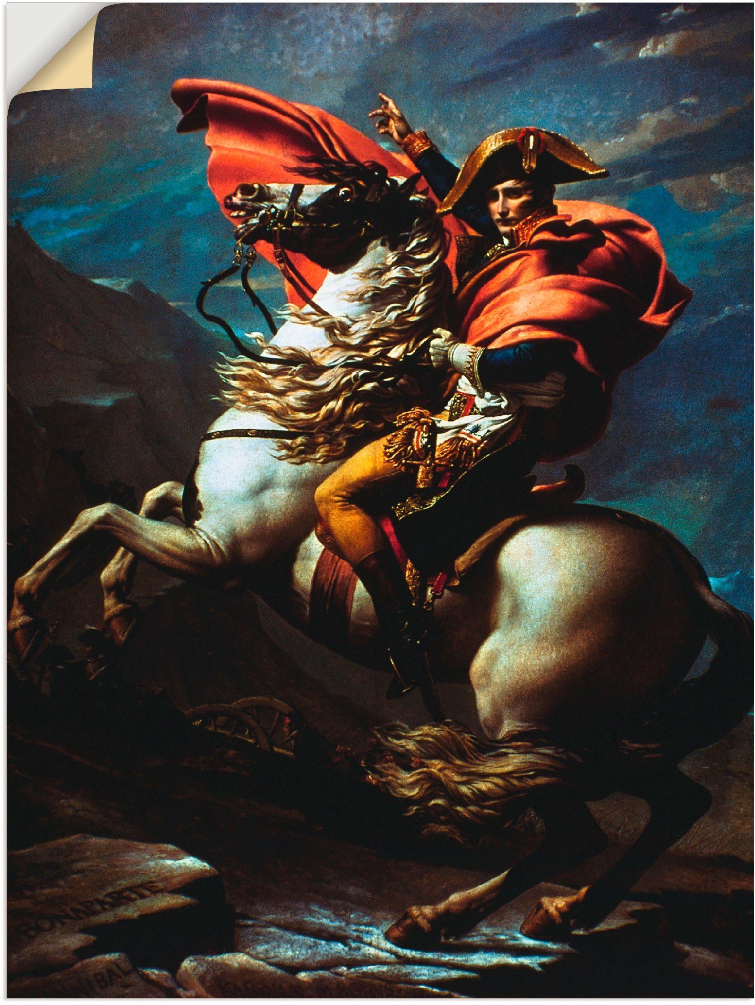 Alpen, Napoleon die Größen (1 Alubild, 1800 Menschen als überquert versch. in Artland Wandaufkleber St), oder Poster Wandbild II, Leinwandbild,