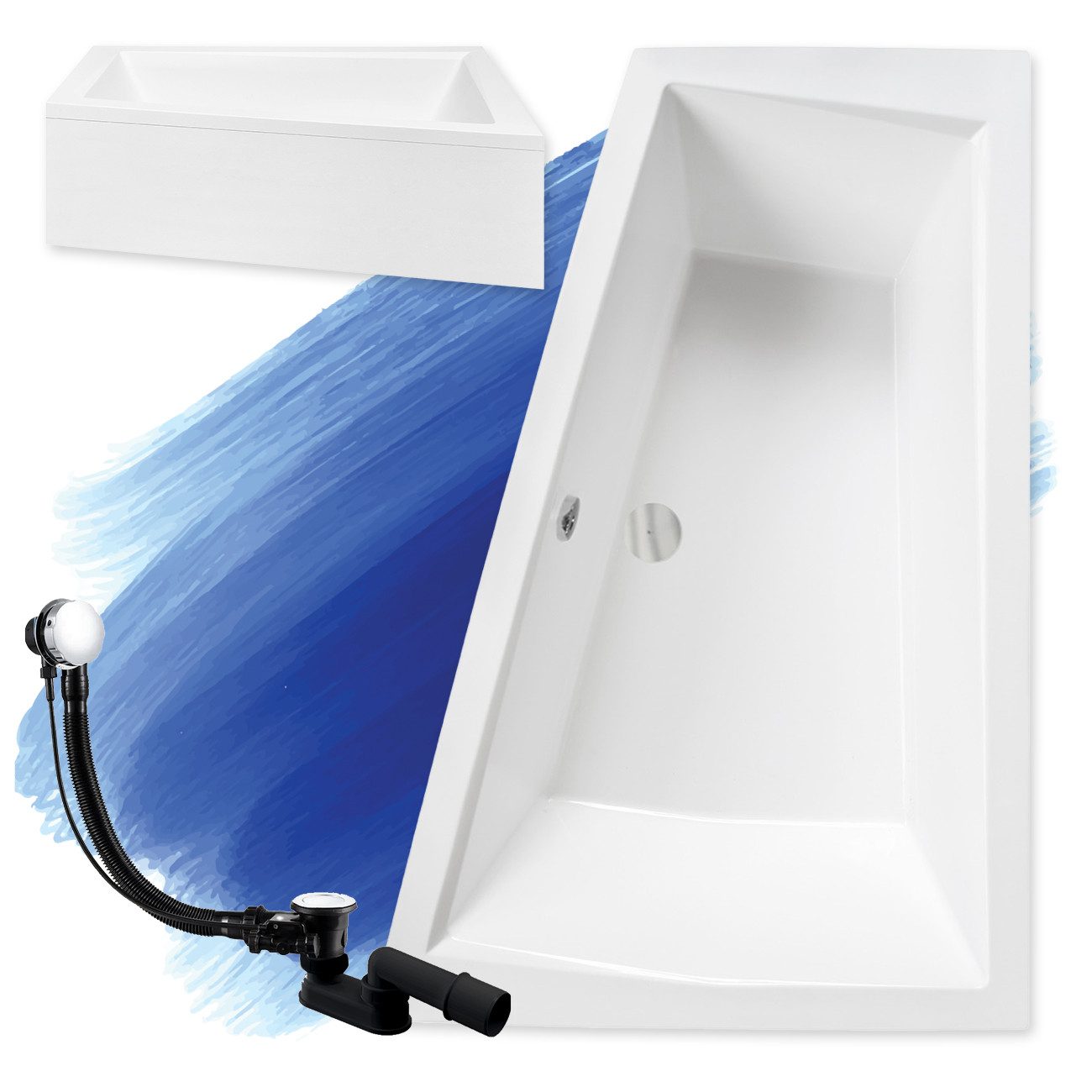 KOLMAN Badewanne Eckbadewanne Intima 170x125, (Links/Rechts), günstig online kaufen