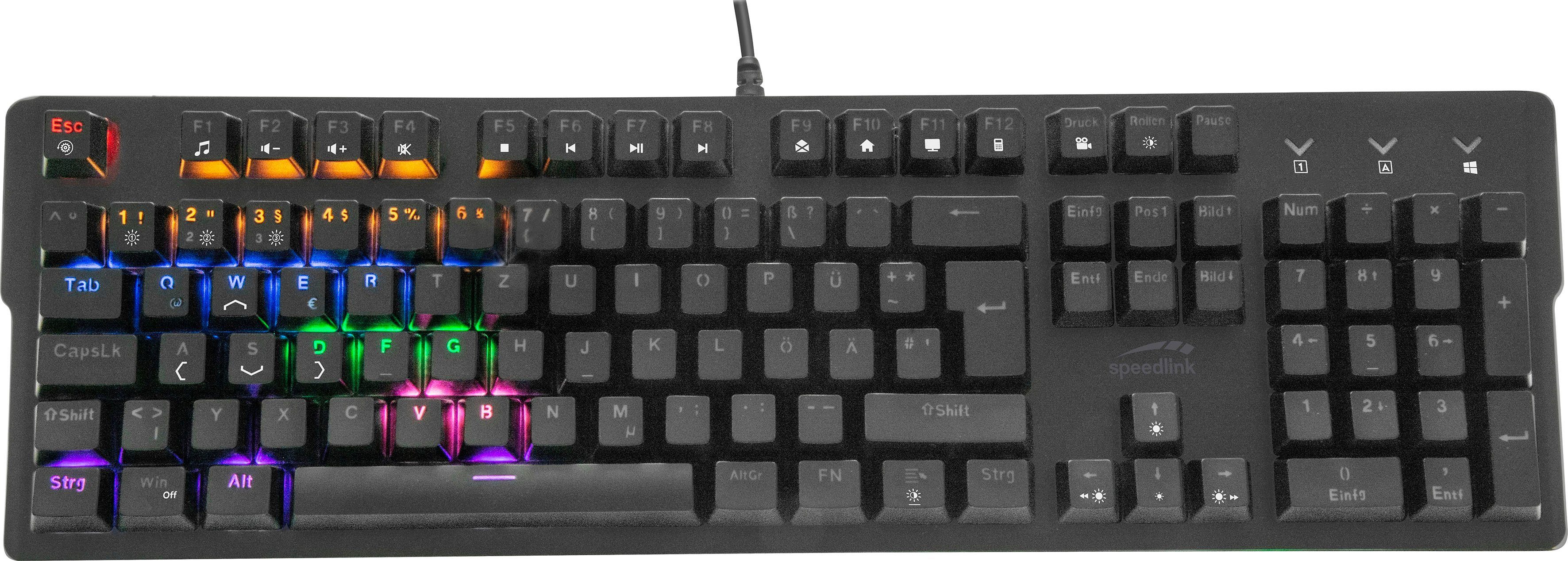 VELA mechanisch (mechanisch) Speedlink Gaming-Tastatur LED