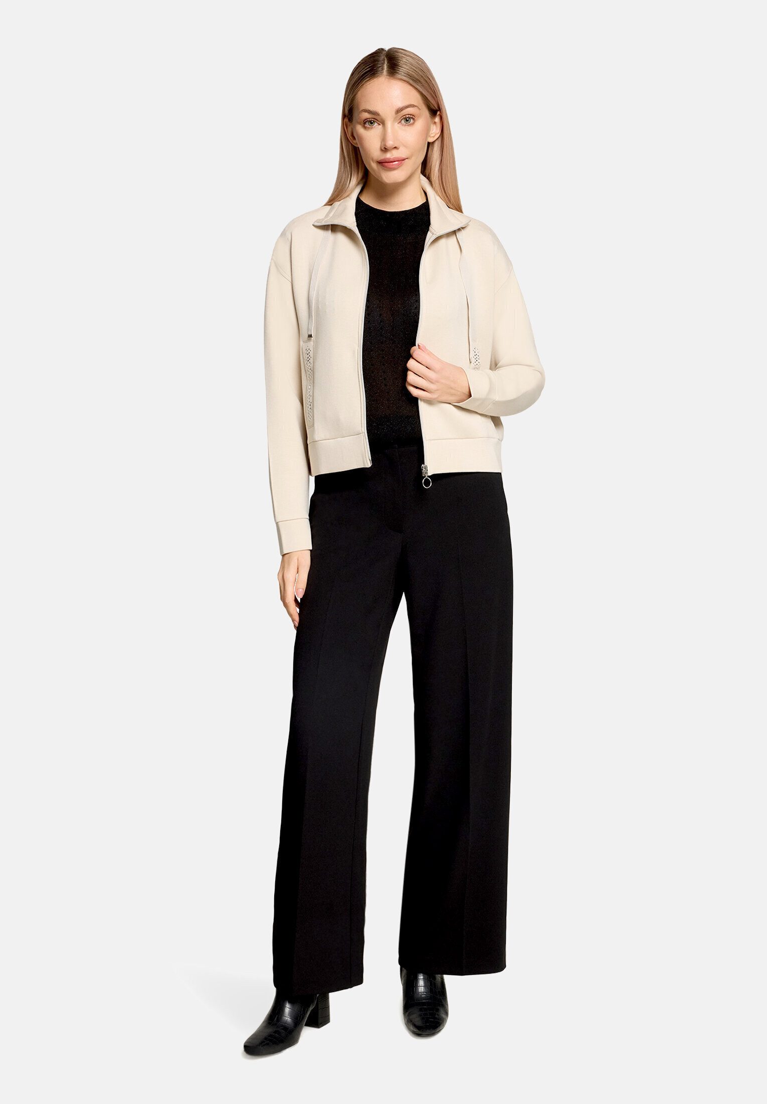 Betty Barclay Sweatjacke Damen mit Rippenstruktur