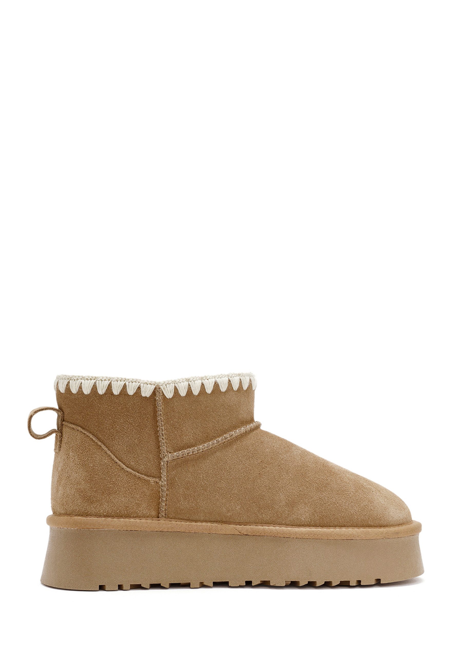Derimod Teddy-Stiefel aus Veloursleder Ankleboots
