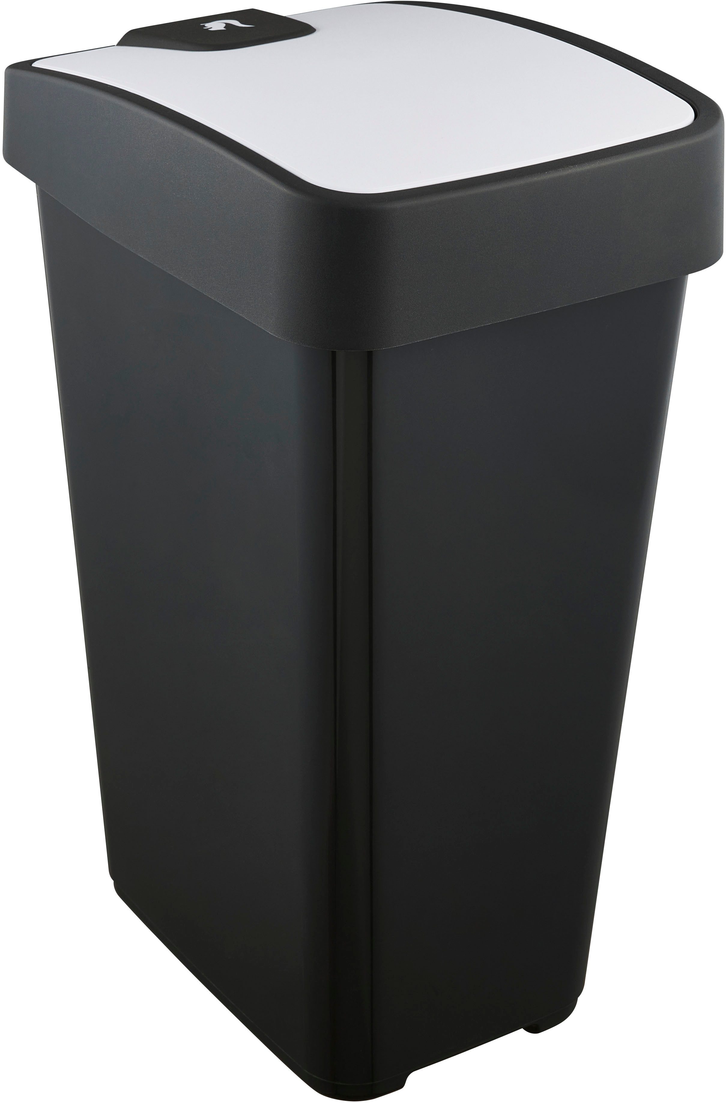 keeeper Mülleimer magne, Abfallbehälter mit Flip-Deckel, 40 x 30 x 61,5 cm, 45 l, komfortabler Soft-Touch-Point, Made in Europe