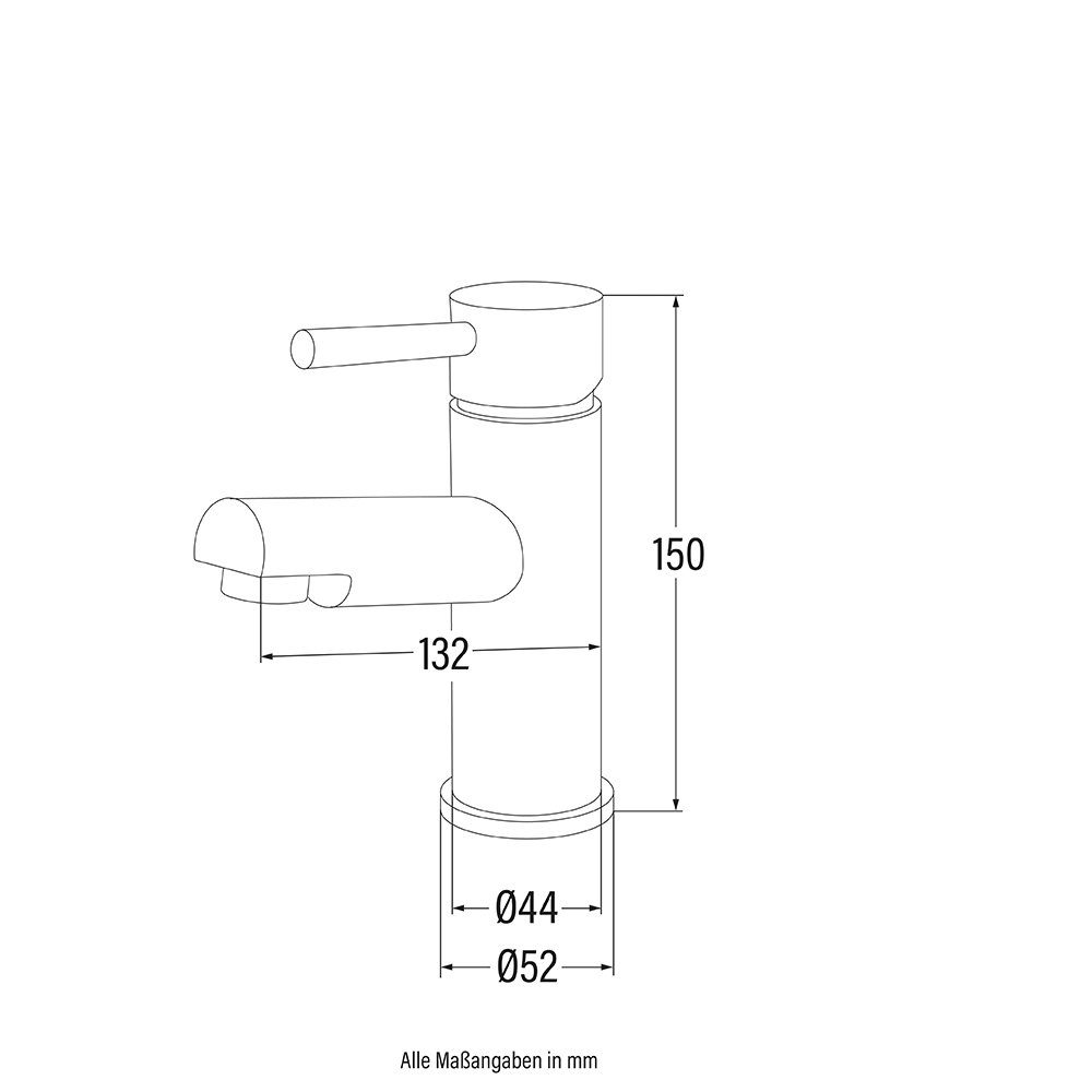HOME DELUXE Waschtischarmatur FLOWY - 15 x 5,2 x 11 cm (inkl. Armatur & Flexschlauch) Waschbeckenarmatur in Chrome, Badarmatur, Wasserhahn – Bild 3 von 3