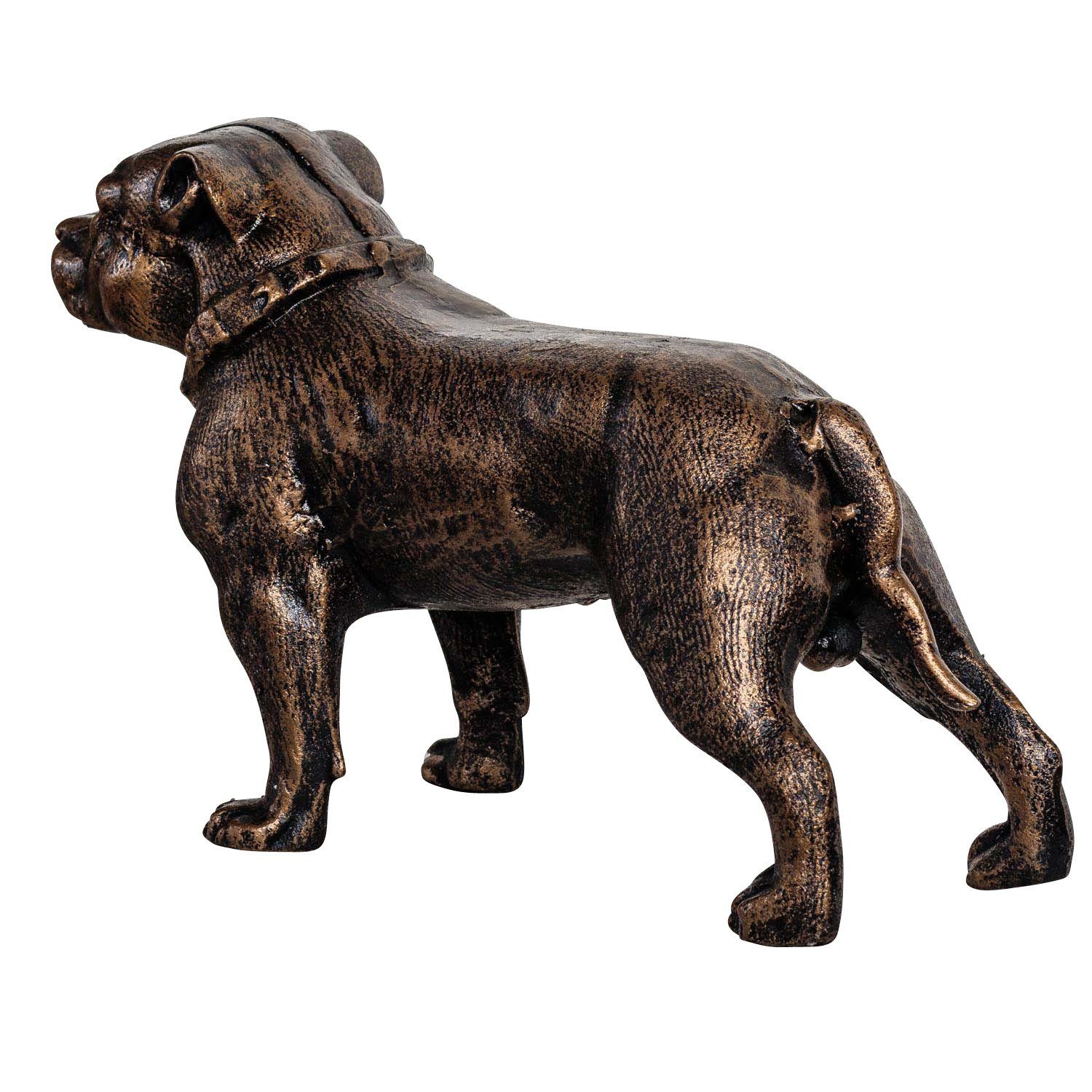 Eisenfigur Skulptur Figur Bullterrier Antik-S Dekofigur Aubaho Staffordshire Eisen Hund
