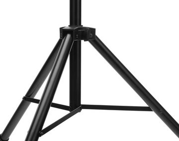 McGrey Lautsprecherstativ Stahl Paar - stabile breite Dreibein-Konstruktion Lautsprecherständer, (SPS-1, 2-tlg., 2 Stück im Set mit Tasche, ausziehbar von ca. 130 - 193 cm)