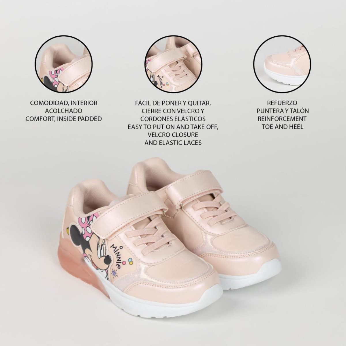 Disney Minnie Mouse Sneaker Kinder Sportschuhe mit Lichteffekt Sneaker – Bild 5 von 5
